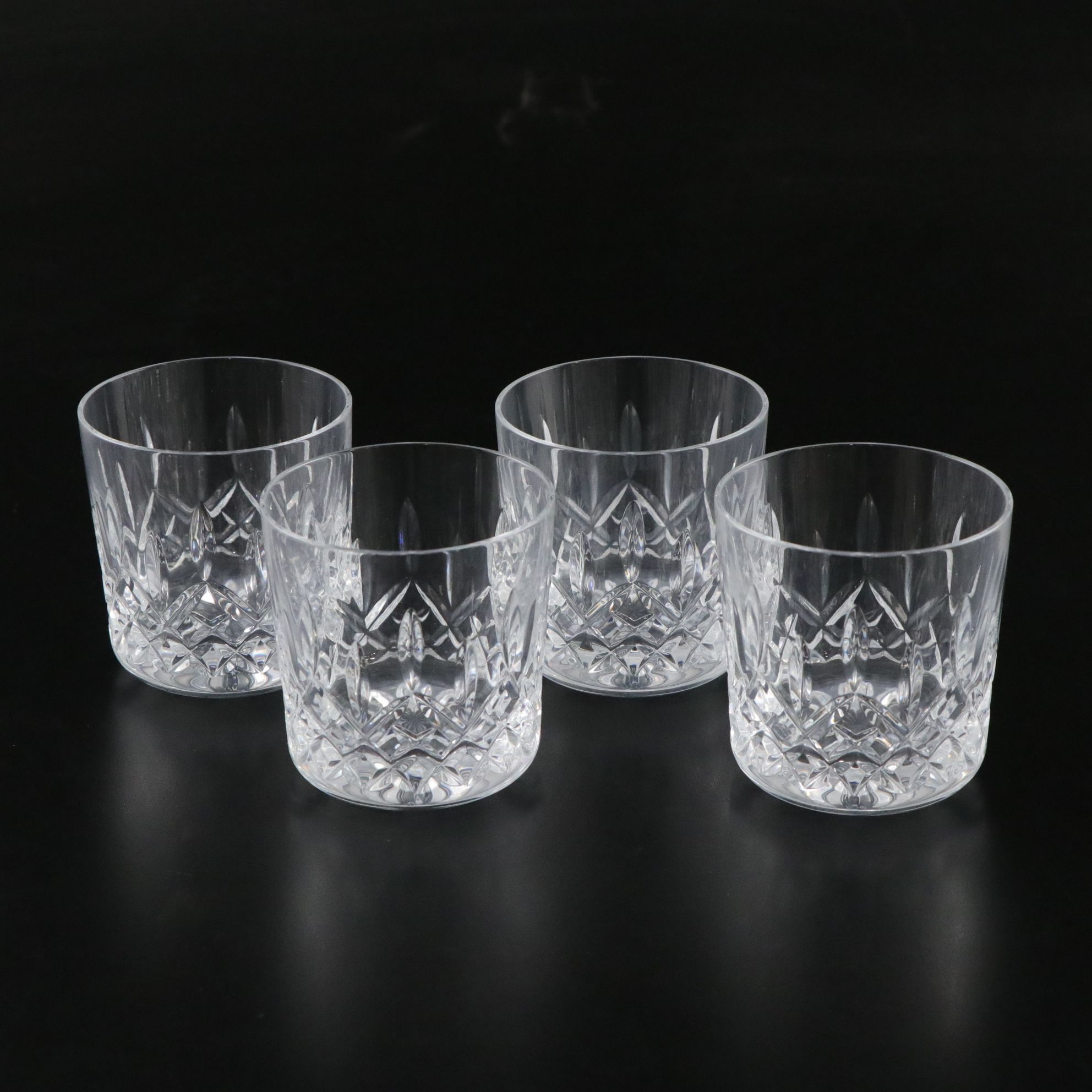 Waterford Crystal "Brookside" Double Old Fashion Glasses and "Lismore" Tumblers