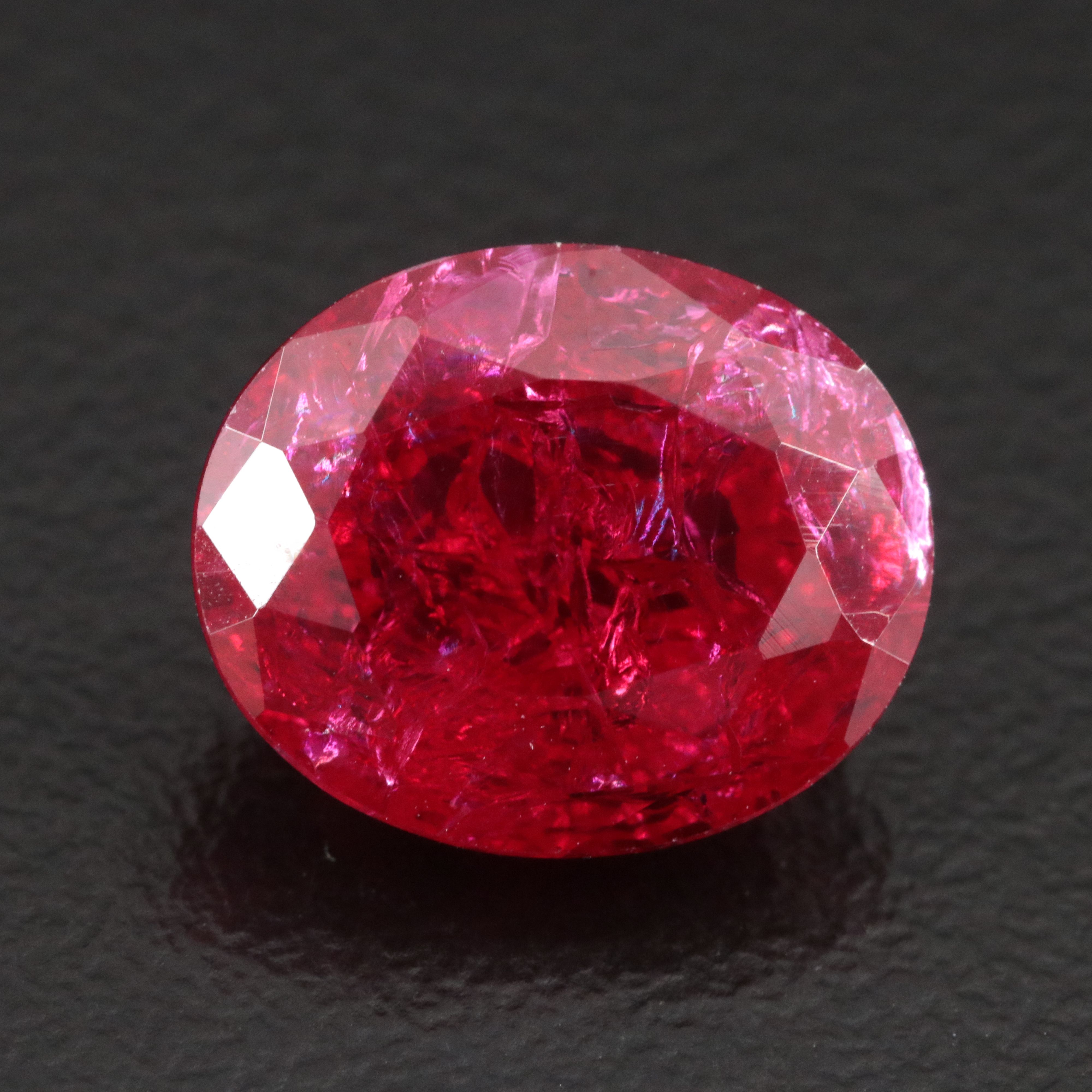 Loose 7.17 CT Lab Grown Ruby