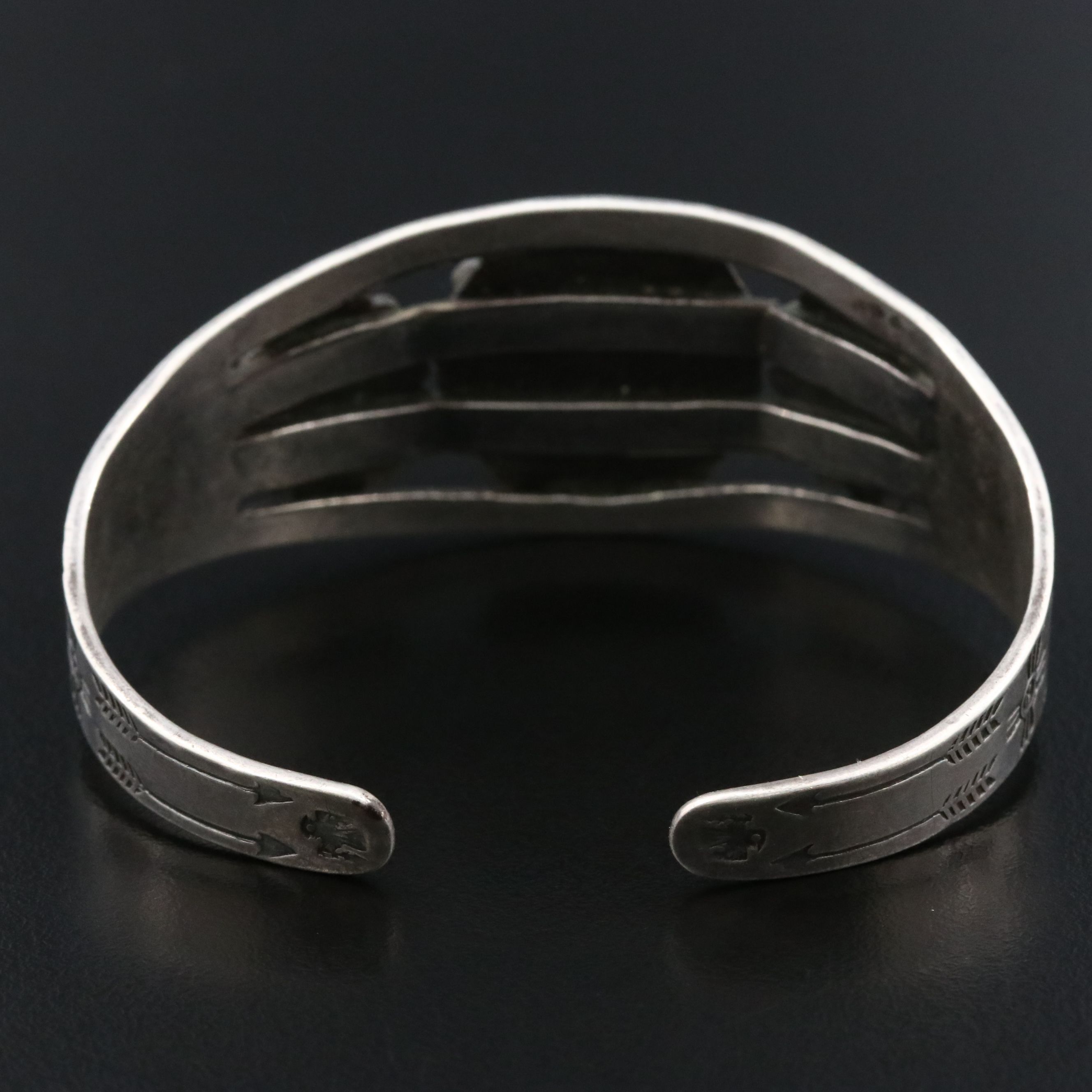 Western Sterling Turquoise Cuff Bracelet