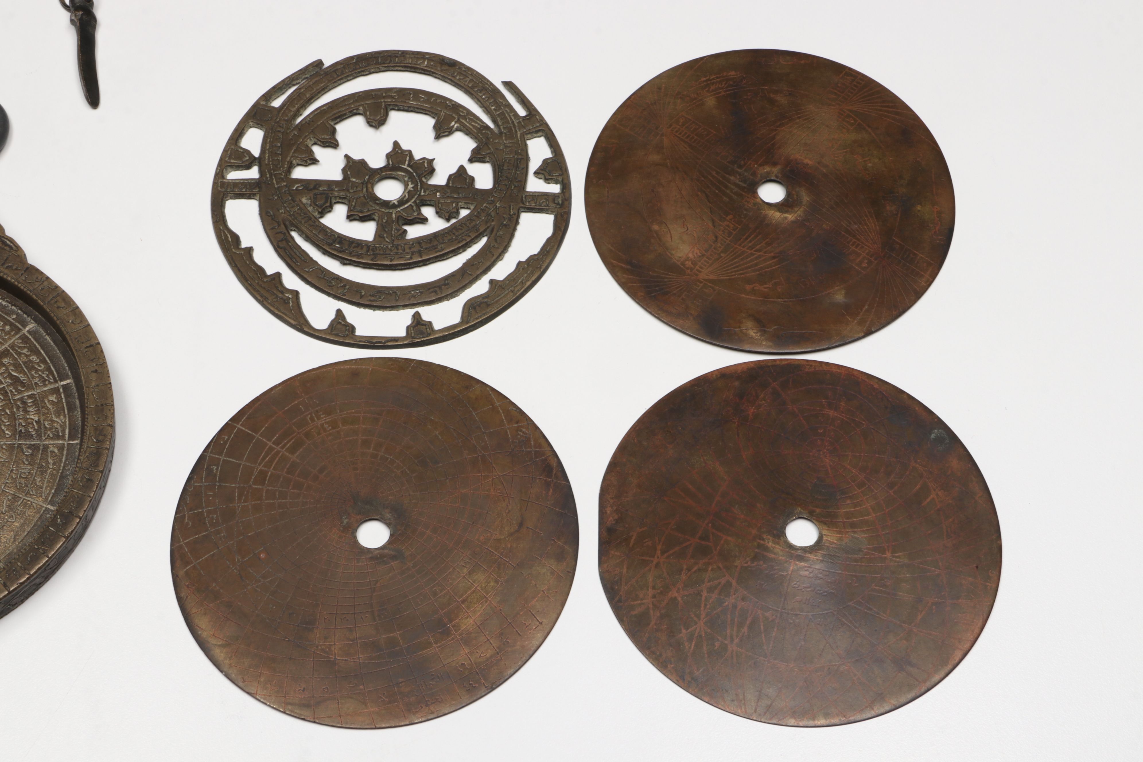 Antique Middle Eastern Brass Astrolabe