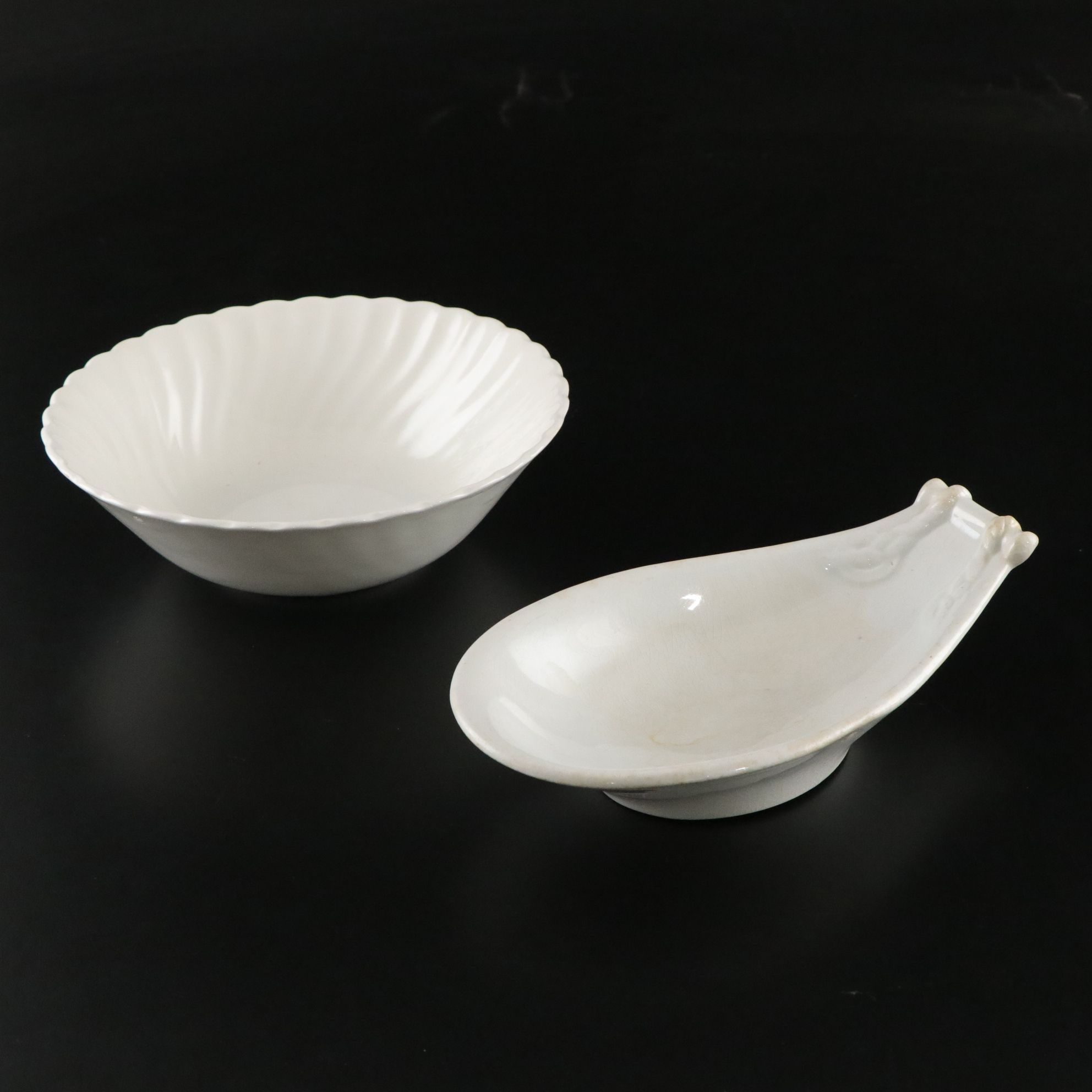 Portuguese Majolica Seafood Serving Platter with Ironstone Bowls & Divided Dish