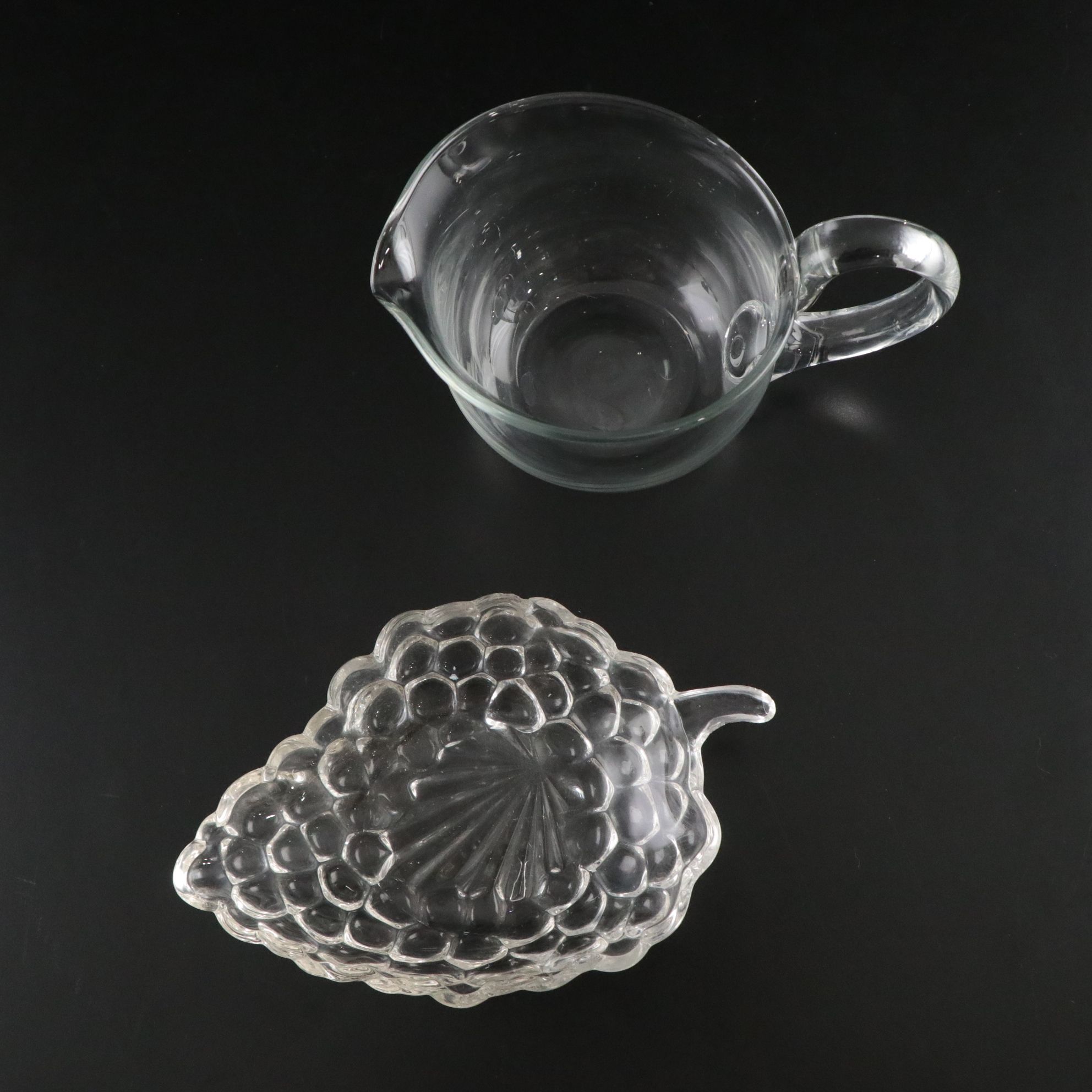 Tiara "Sandwich Clear" Candle Holders with Other Crystal Serveware