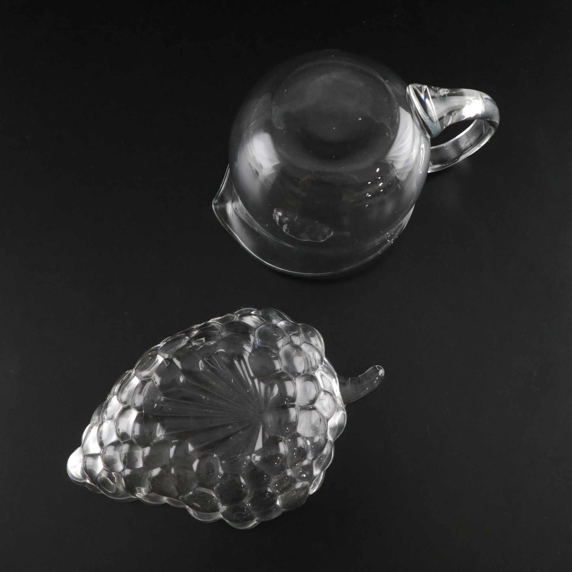 Tiara "Sandwich Clear" Candle Holders with Other Crystal Serveware