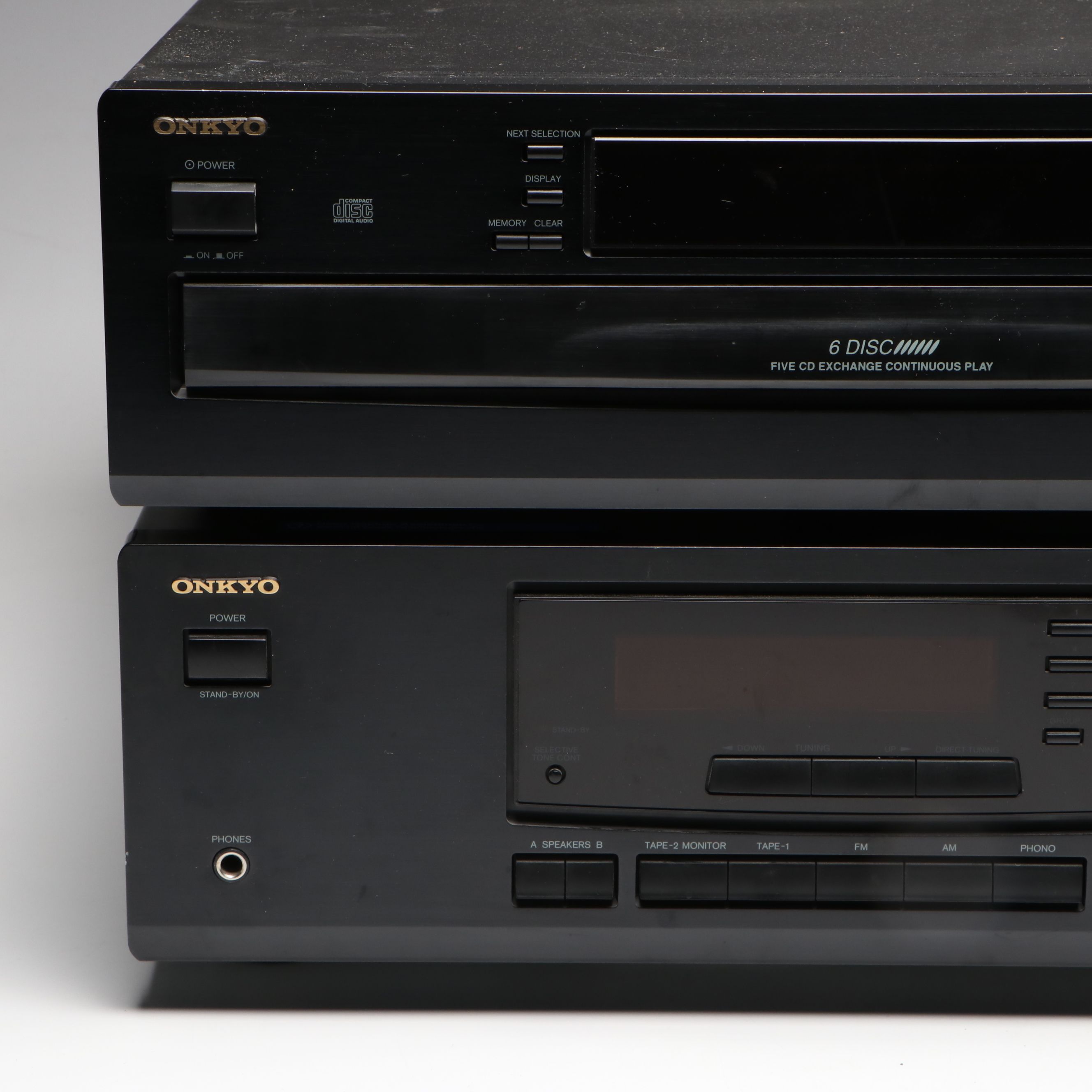 Onkyo DX-C380 Disc Changer and TX-8211 FM Stereo/Am Receiver
