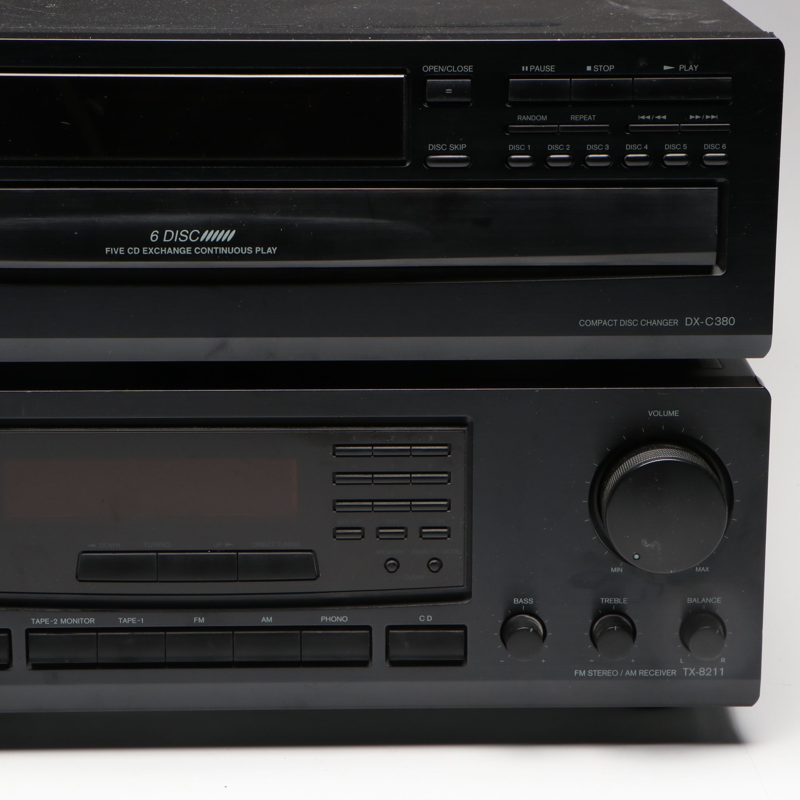 Onkyo DX-C380 Disc Changer and TX-8211 FM Stereo/Am Receiver