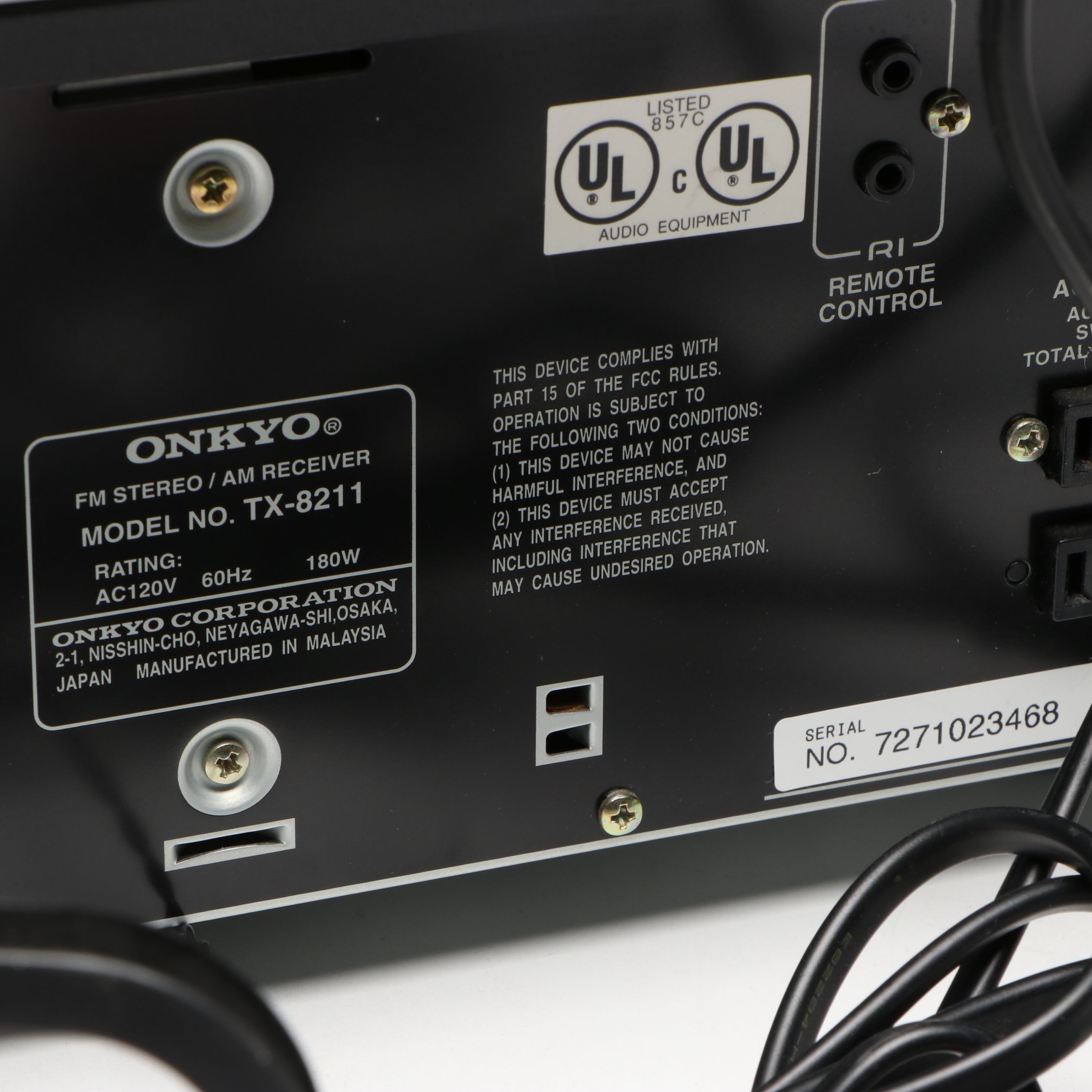 Onkyo DX-C380 Disc Changer and TX-8211 FM Stereo/Am Receiver