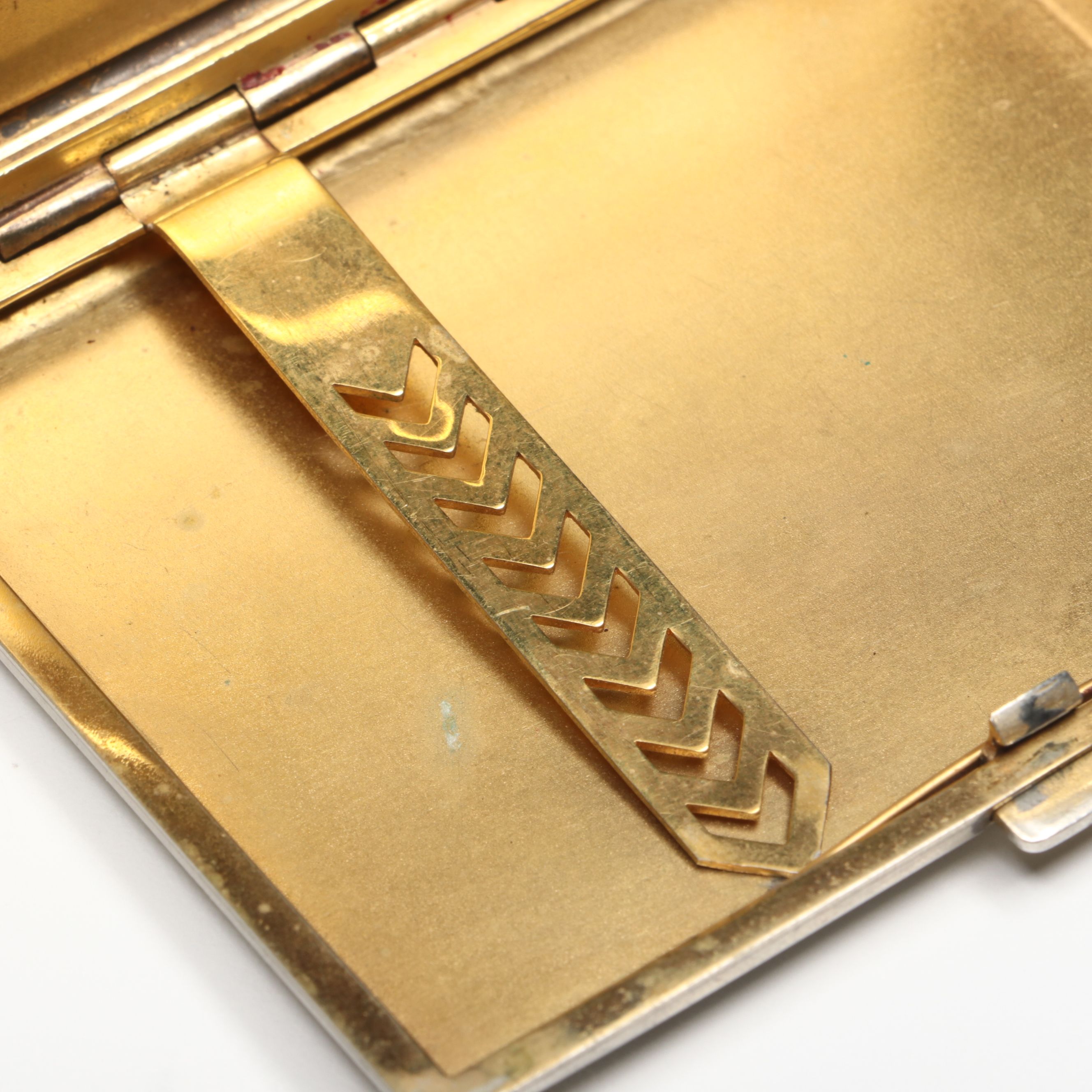 Birks Mid Century Modern Guilloche Enameled Cigarette Case