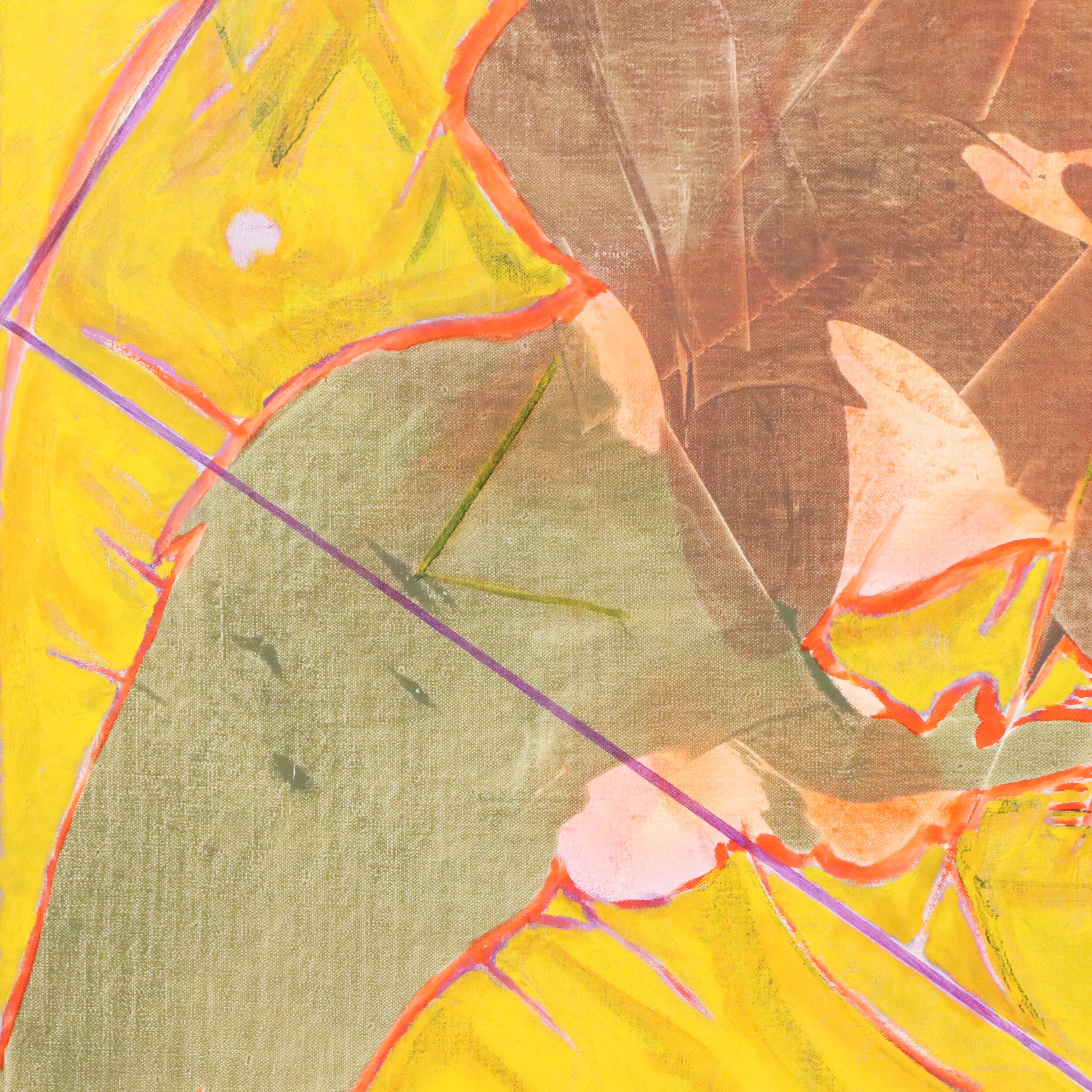 Ricardo Morín Abstract Oil Painting "Triangulation 29," 2007-08