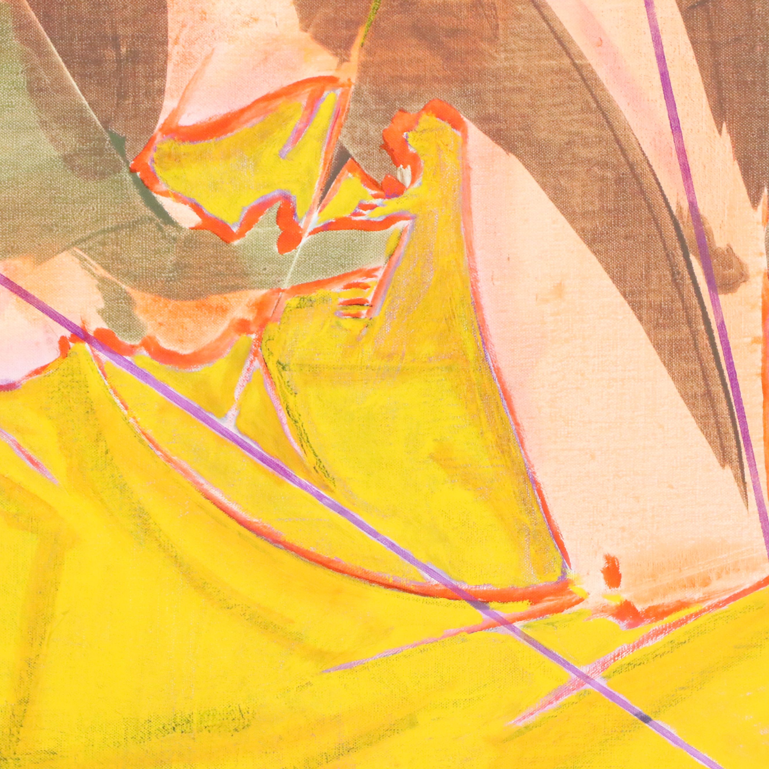 Ricardo Morín Abstract Oil Painting "Triangulation 29," 2007-08