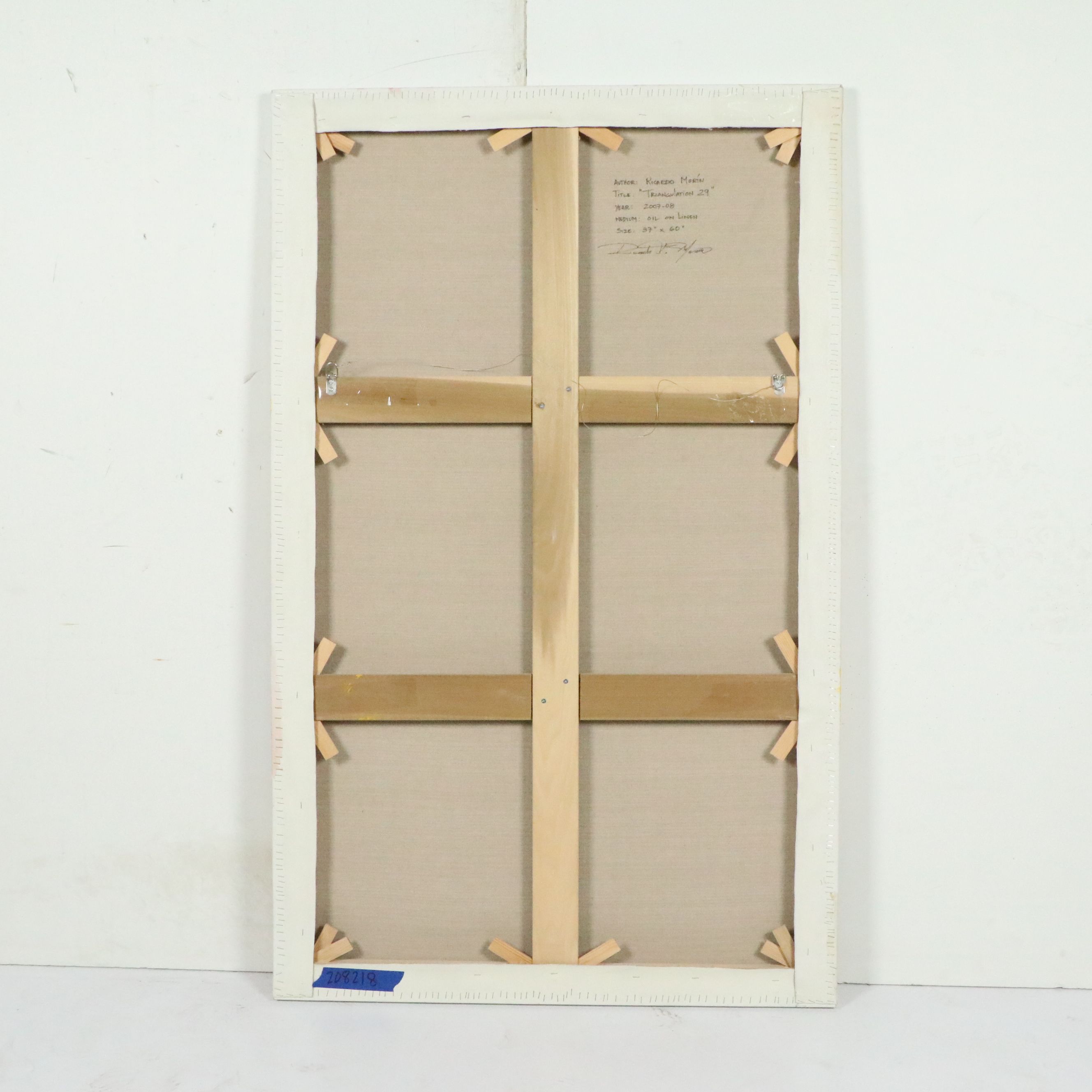 Ricardo Morín Abstract Oil Painting "Triangulation 29," 2007-08