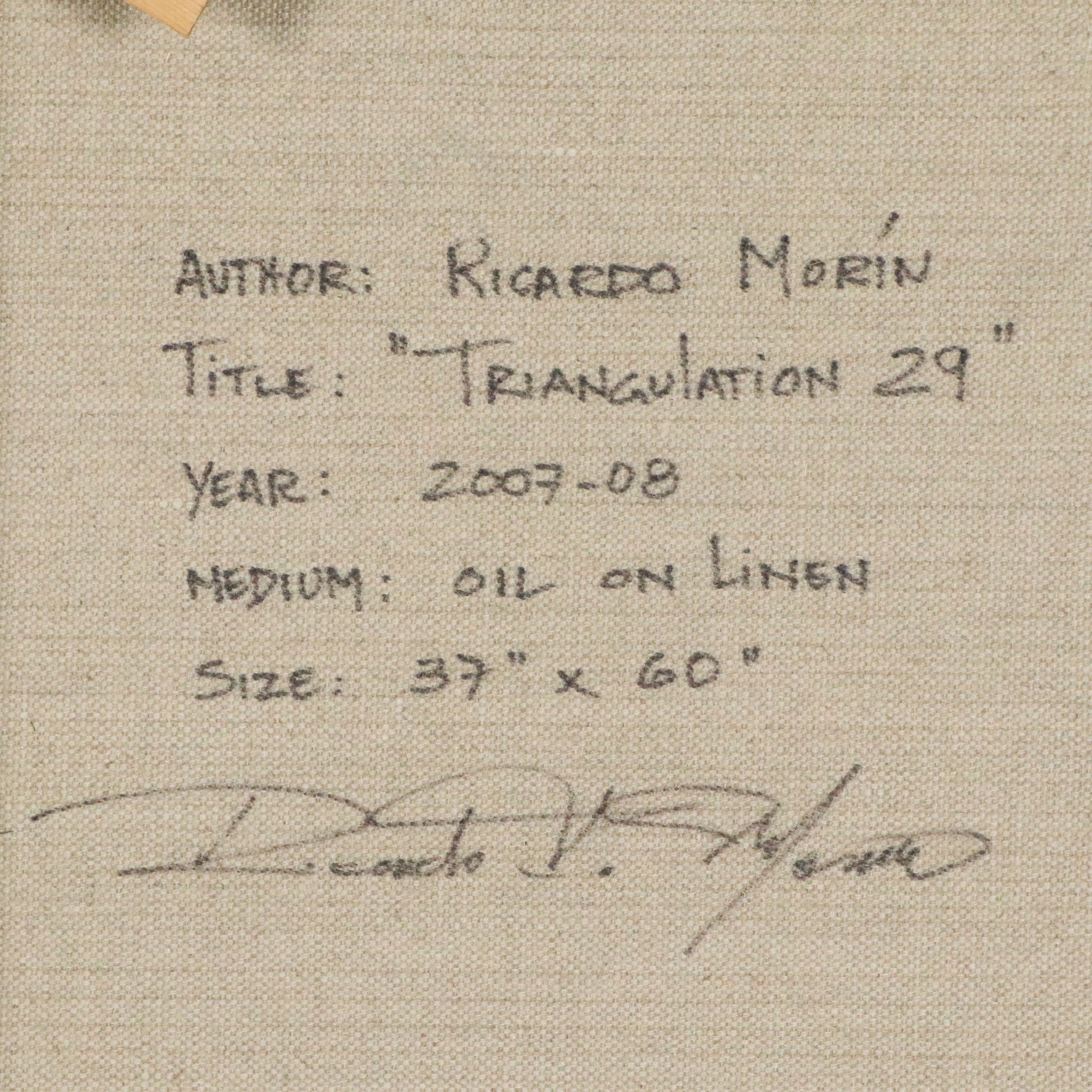 Ricardo Morín Abstract Oil Painting "Triangulation 29," 2007-08