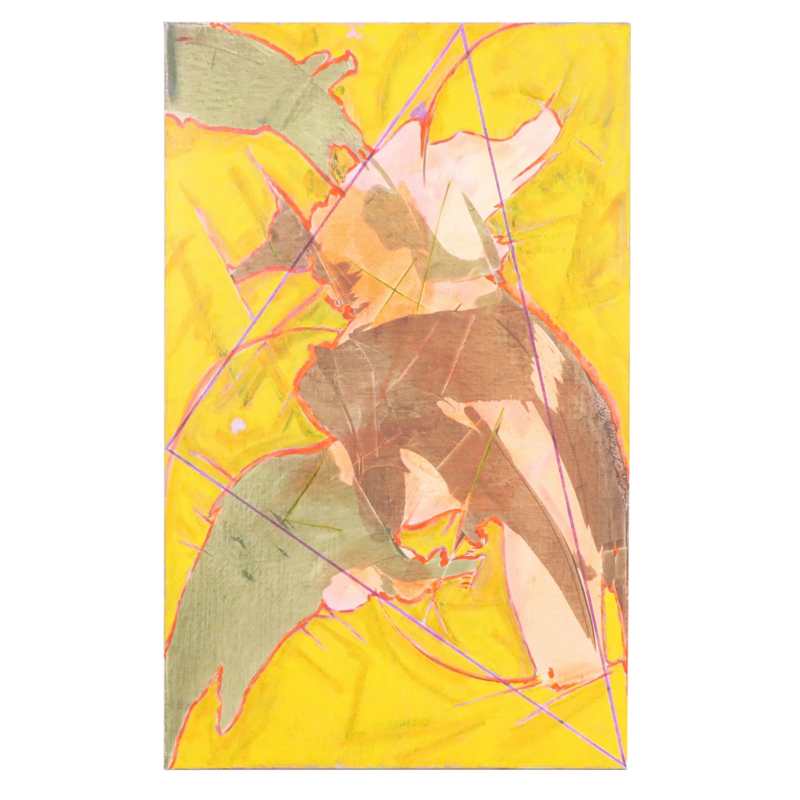 Ricardo Morín Abstract Oil Painting "Triangulation 29," 2007-08