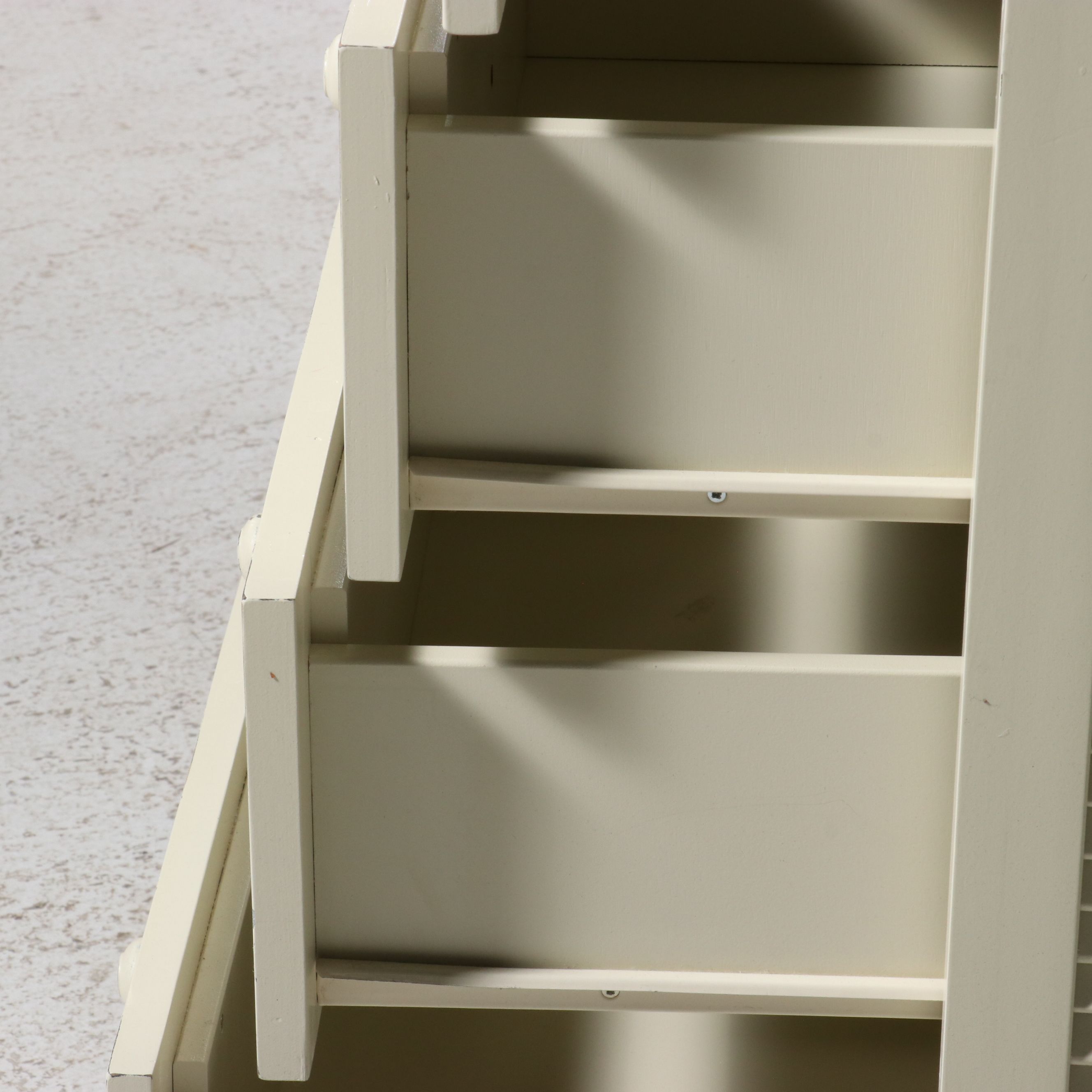 Pier 1 Imports "Cottage" White Seven-Drawer Lingerie Chest, 21st Century