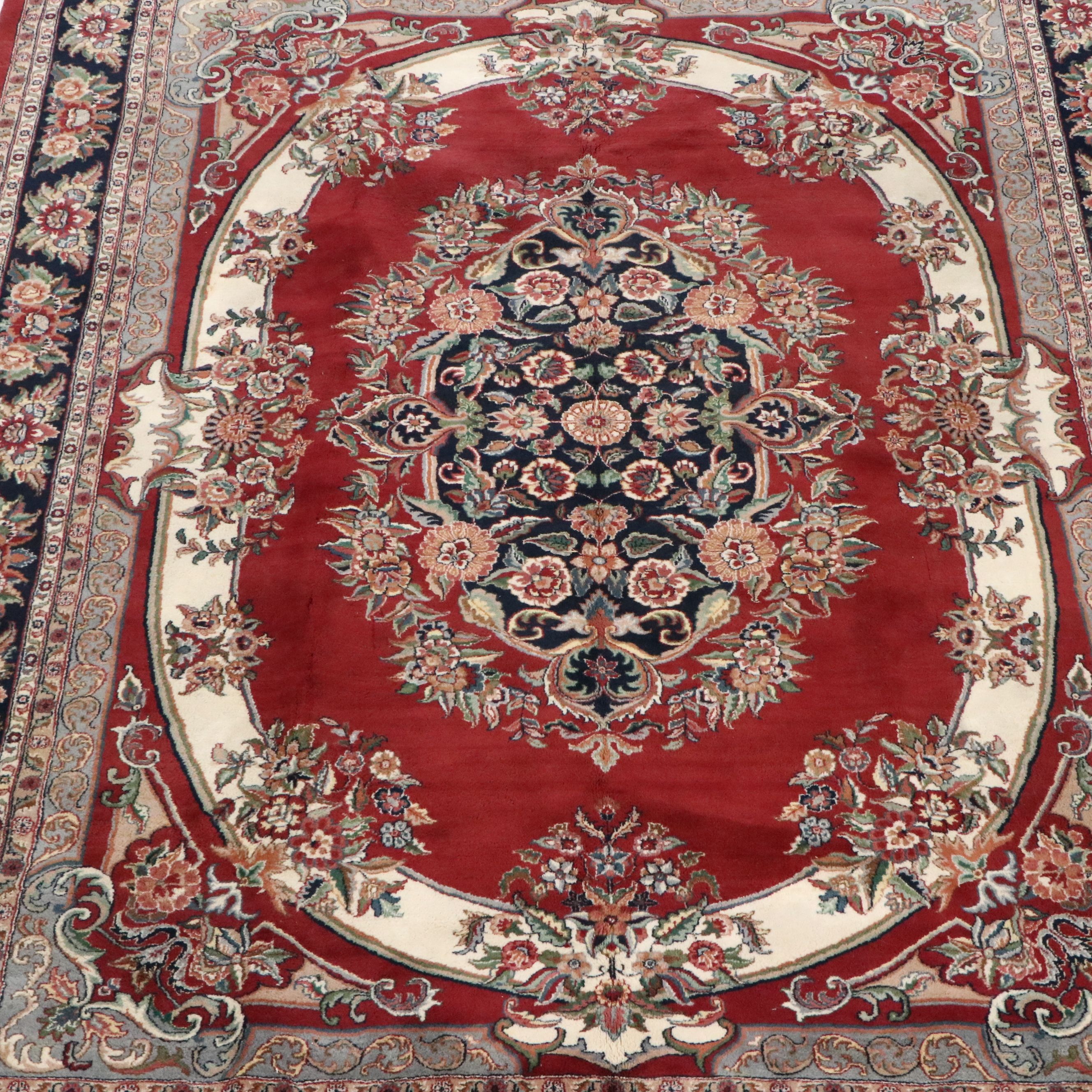 8'10 x 12'10 Hand-Knotted Persian Tabriz Room-Sized Rug