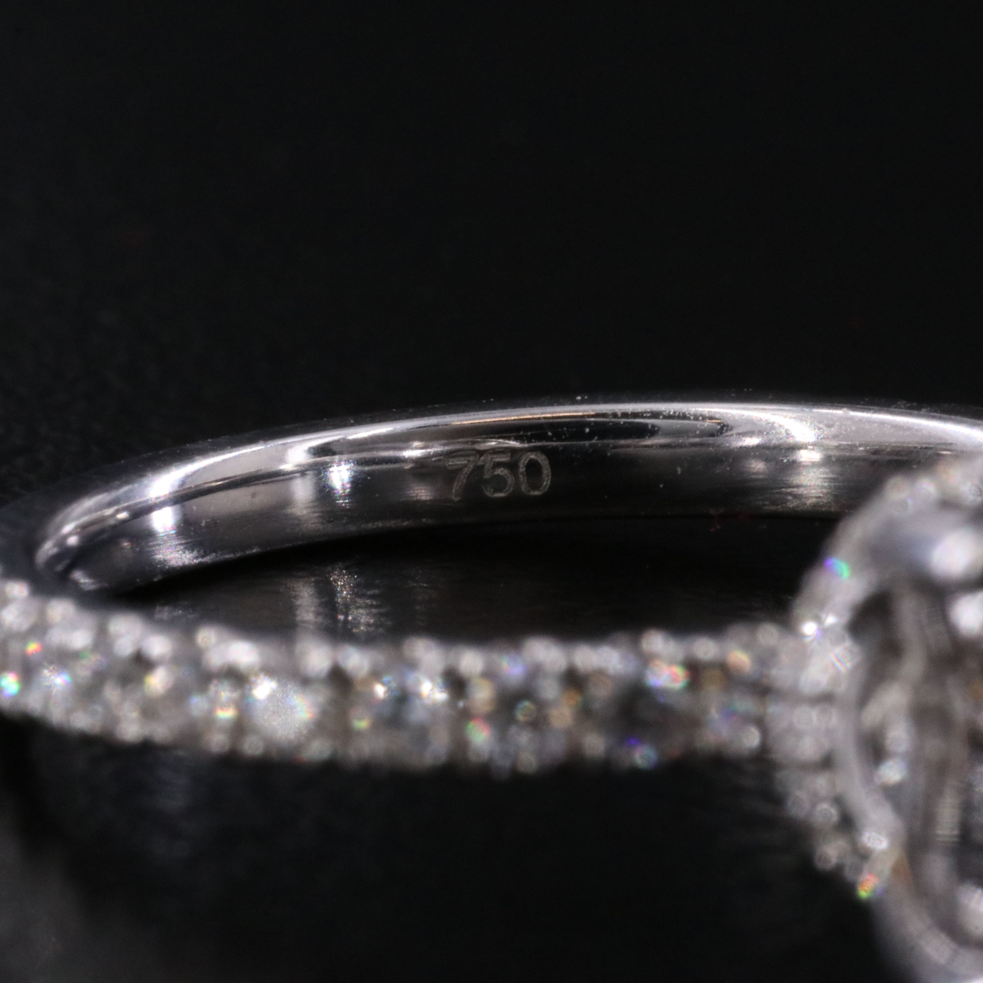 18K 0.49 CTW Diamond Semi Mount Ring