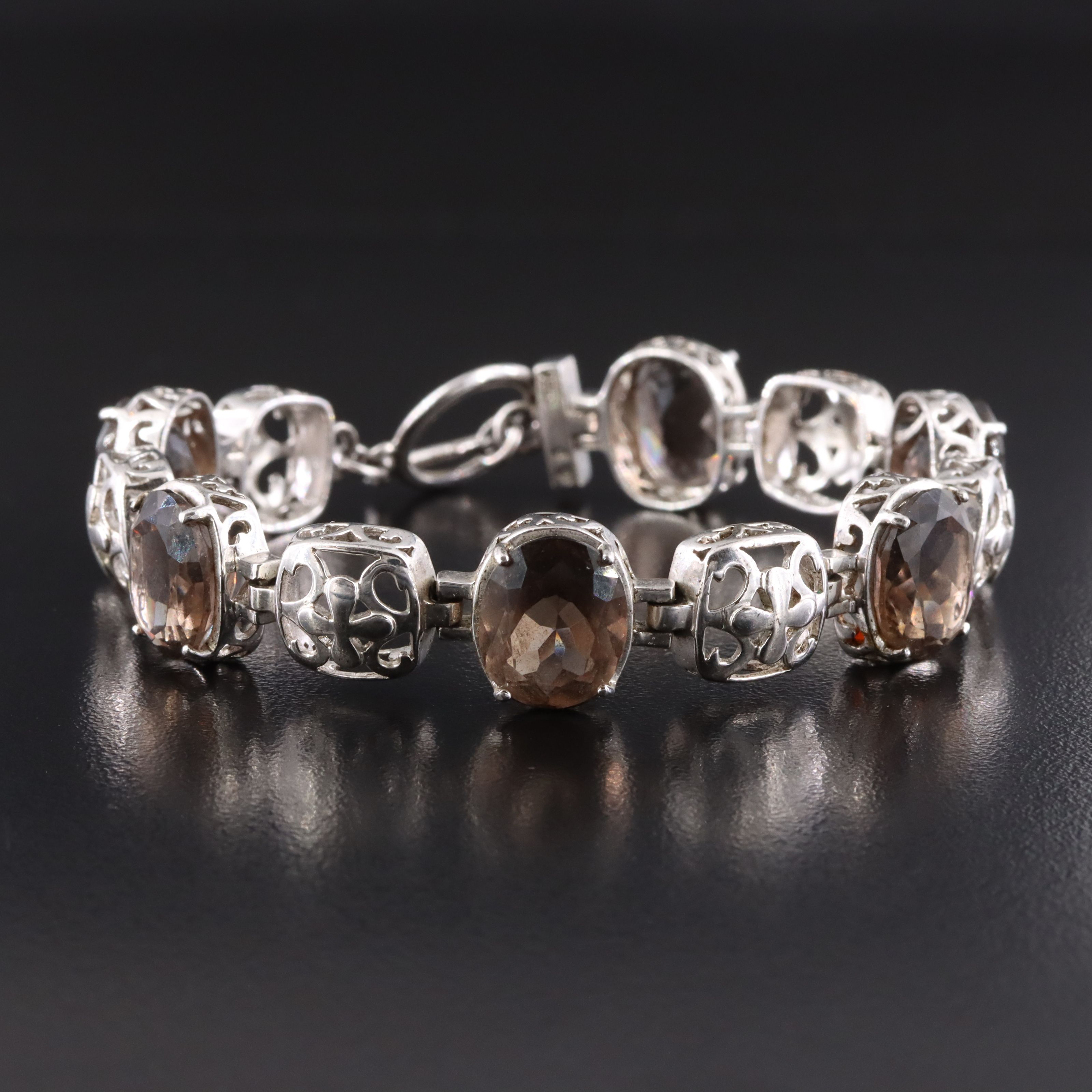 Sterling Smoky Quartz Bracelet