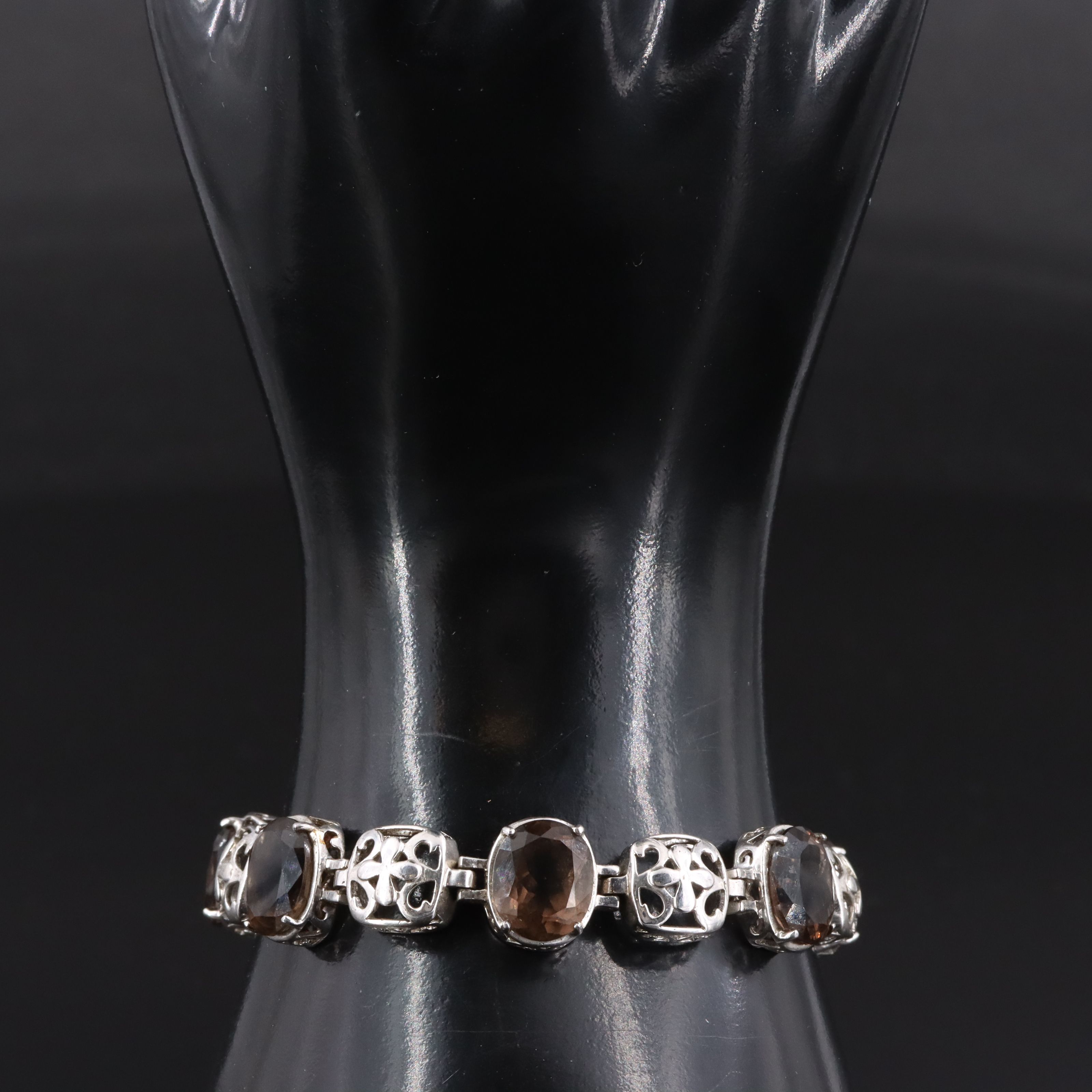 Sterling Smoky Quartz Bracelet