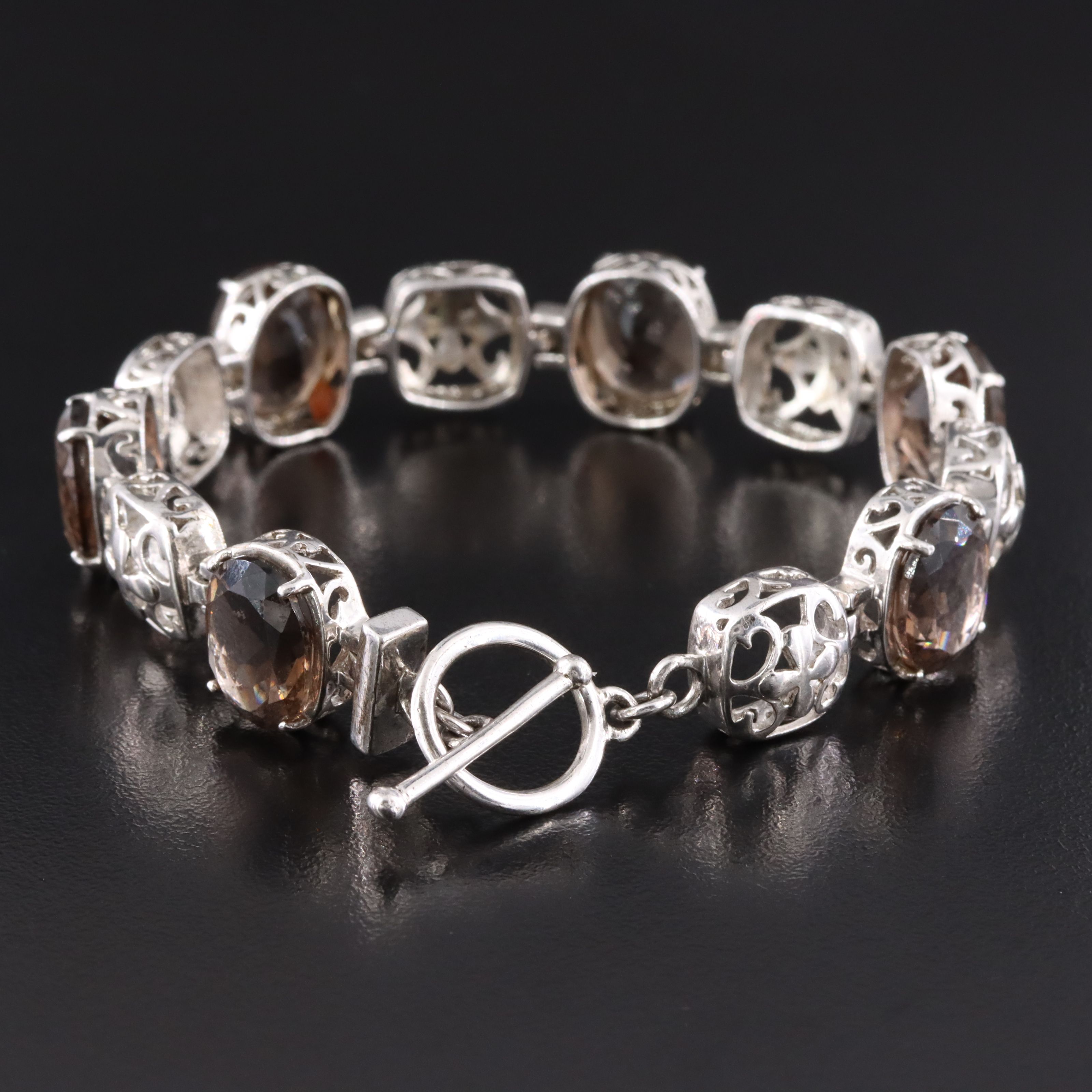 Sterling Smoky Quartz Bracelet