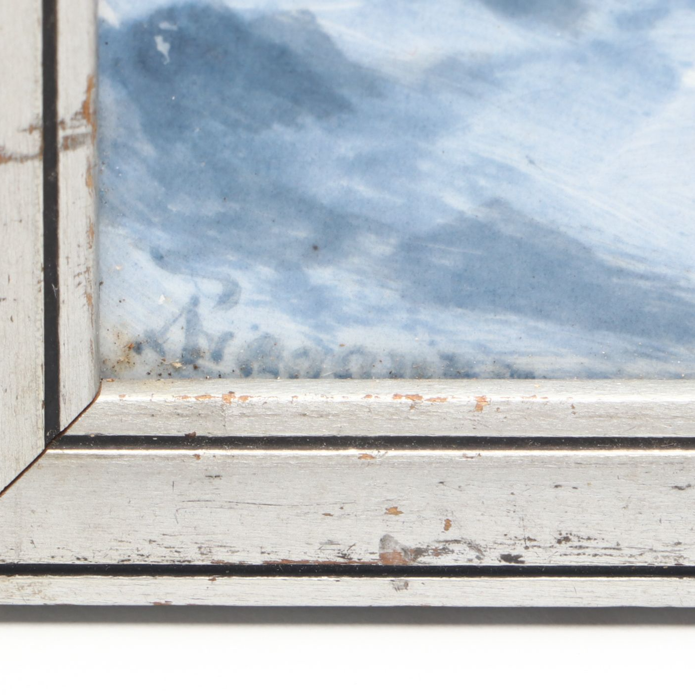 Portuguese Braganza Hand-Painted Maritime Ceramic Tile