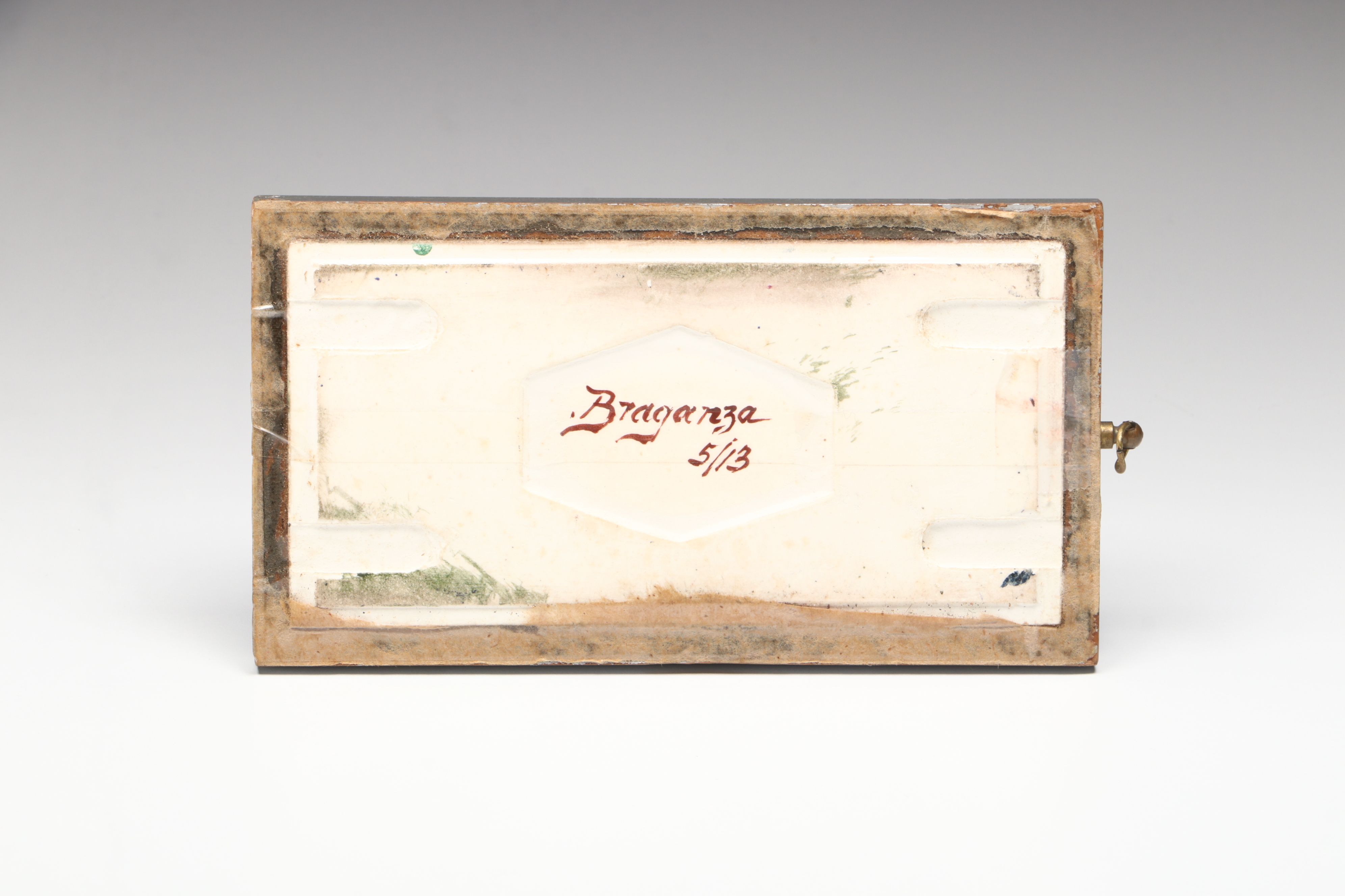 Portuguese Braganza Hand-Painted Maritime Ceramic Tile