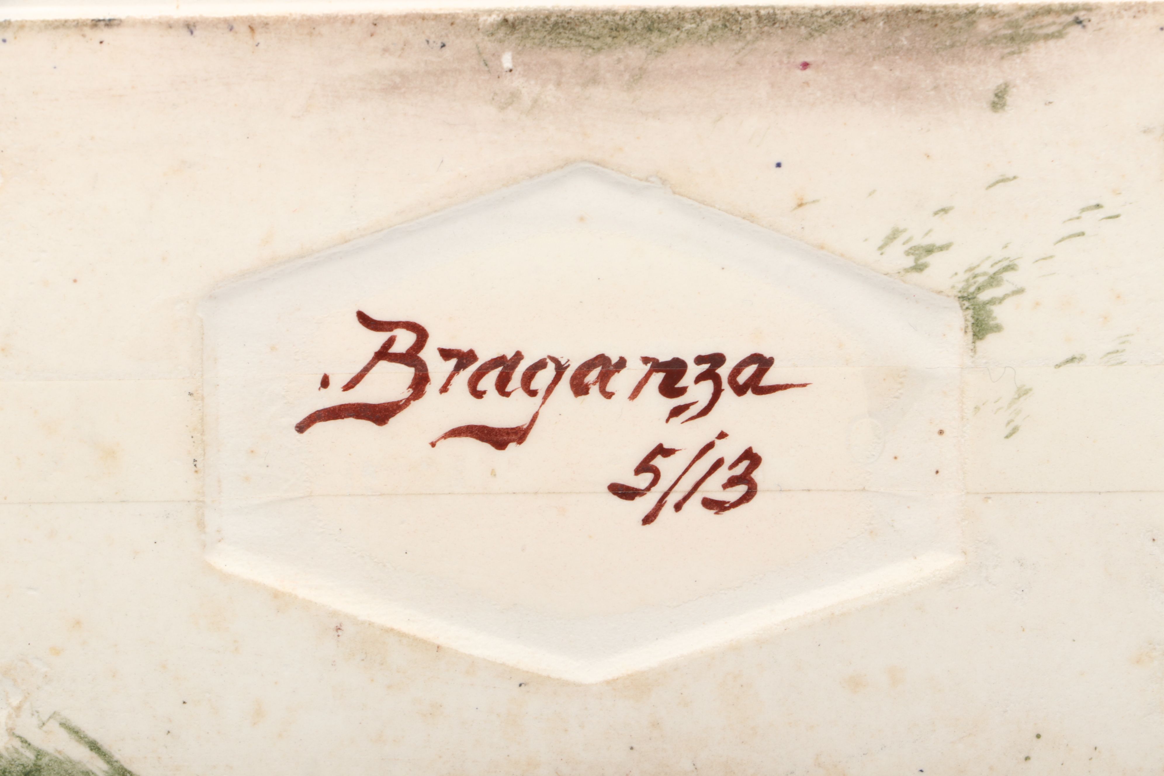 Portuguese Braganza Hand-Painted Maritime Ceramic Tile