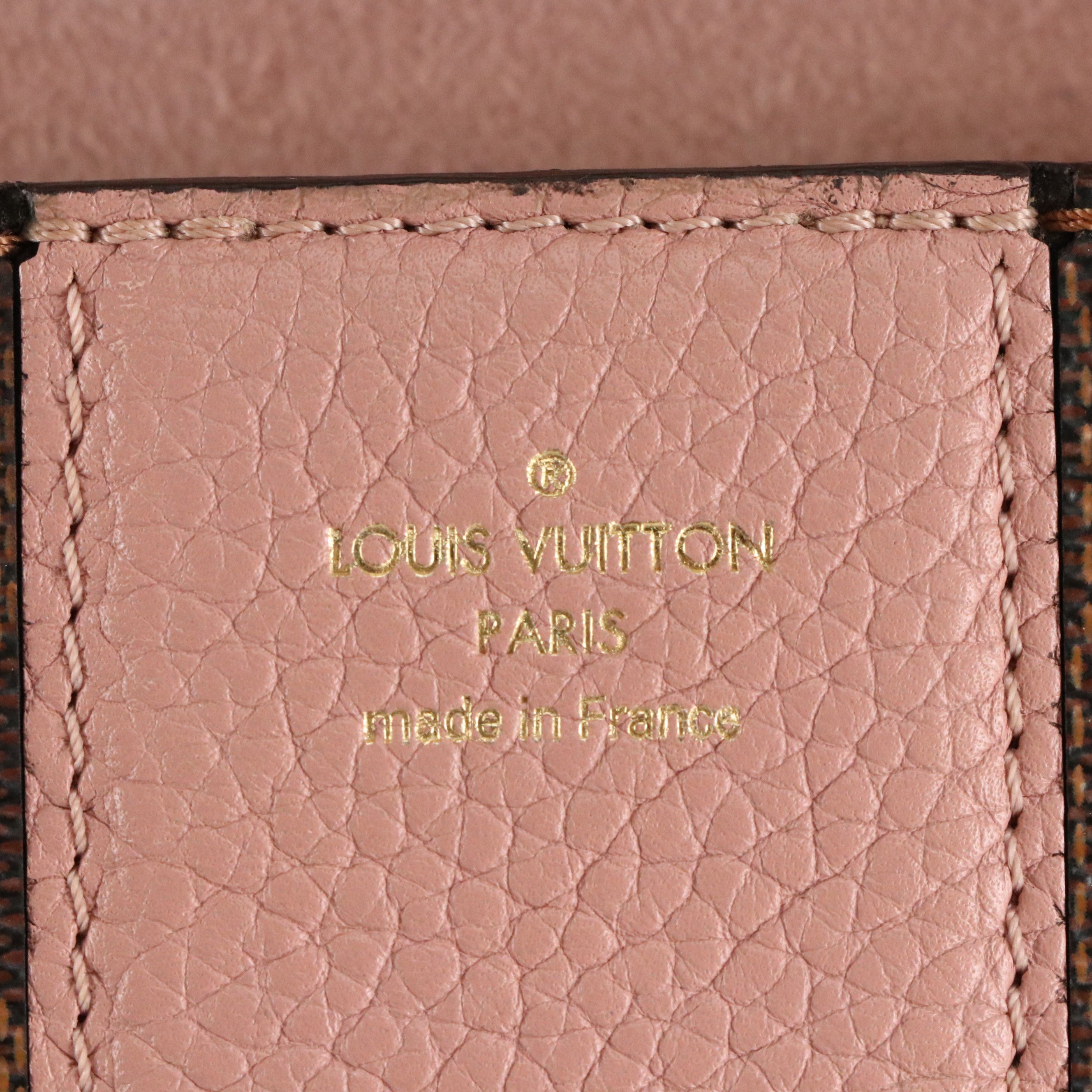 Louis Vuitton Wight Chain Shoulder Bag in Damier Ebene Canvas & Pink Leather