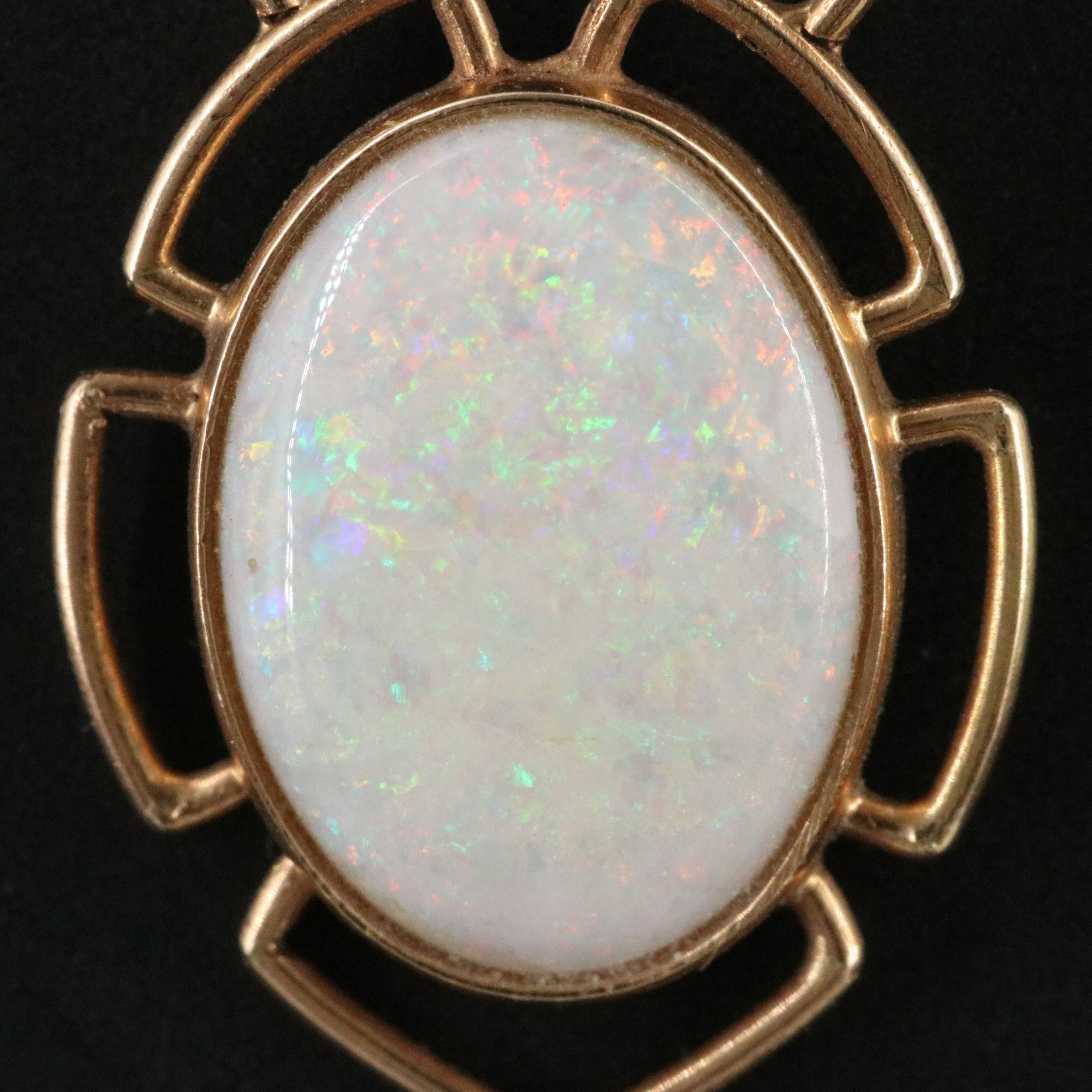14K Opal Pendant