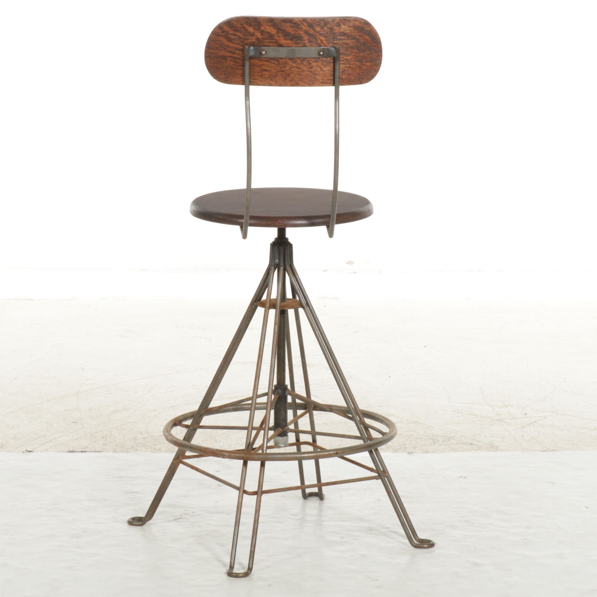 Mid Century Modern Barstool with Hairpin Legs