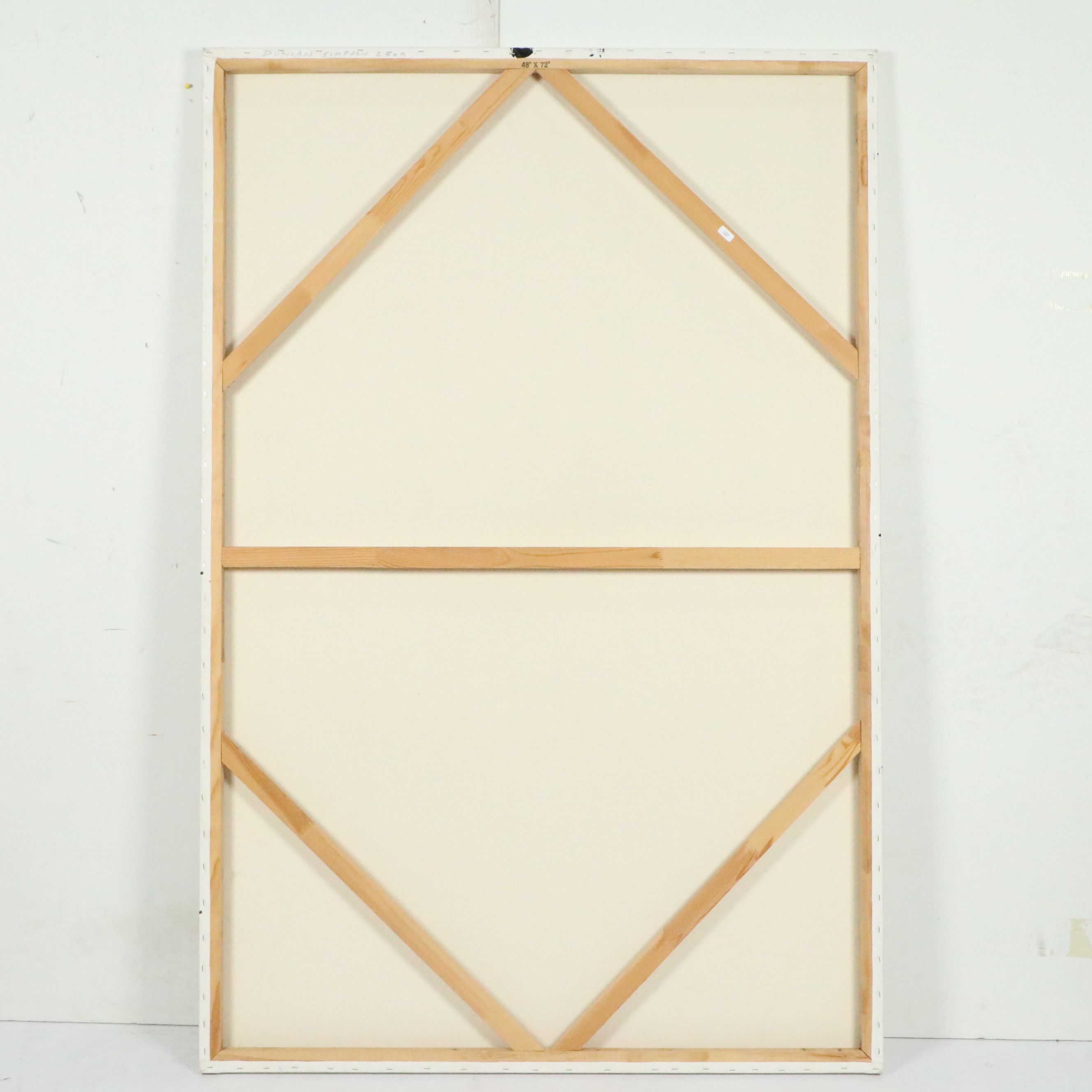 Duncan Simpson Acrylic Abstract Black and White Painting, 2009