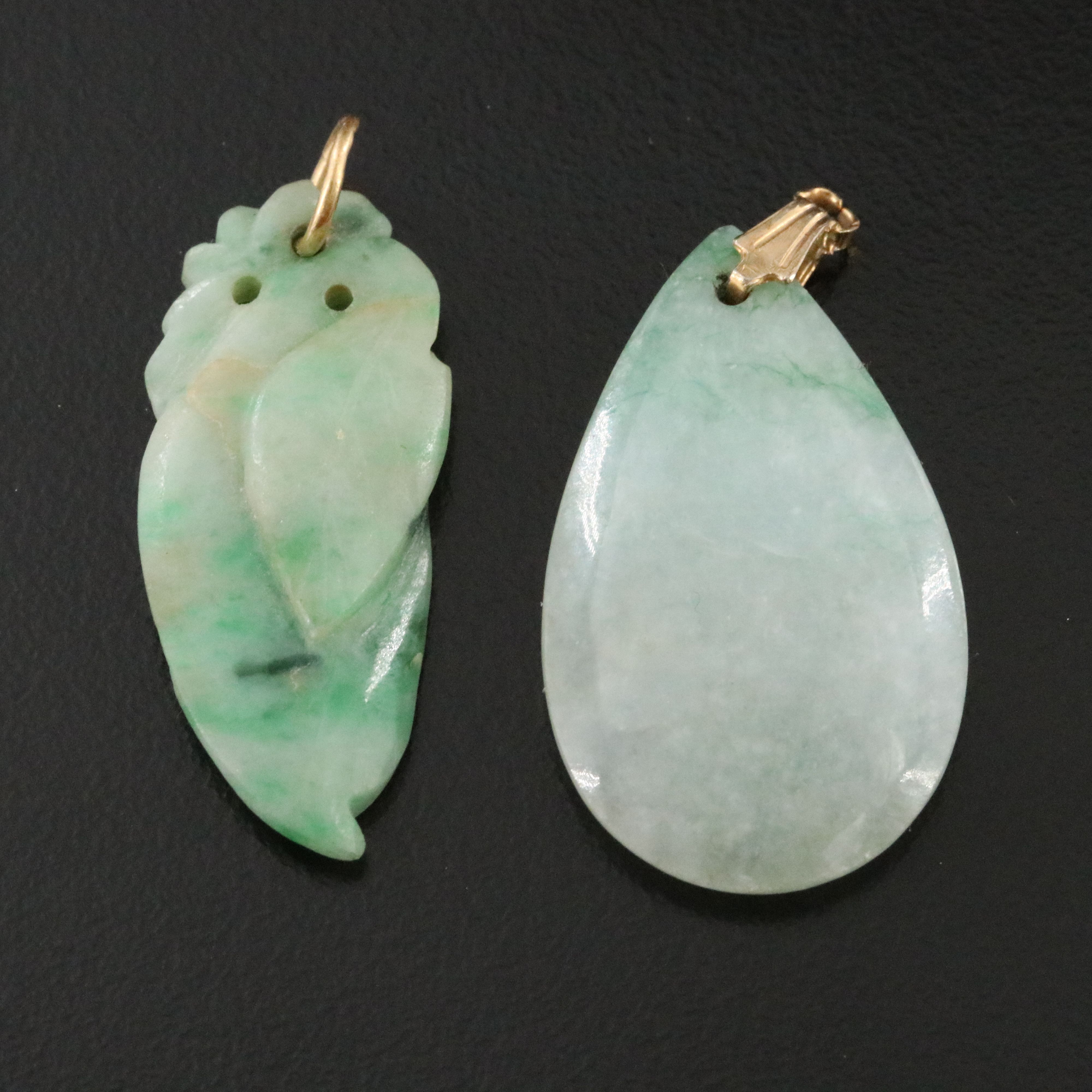 Jadeite Pendants Featuring 18K