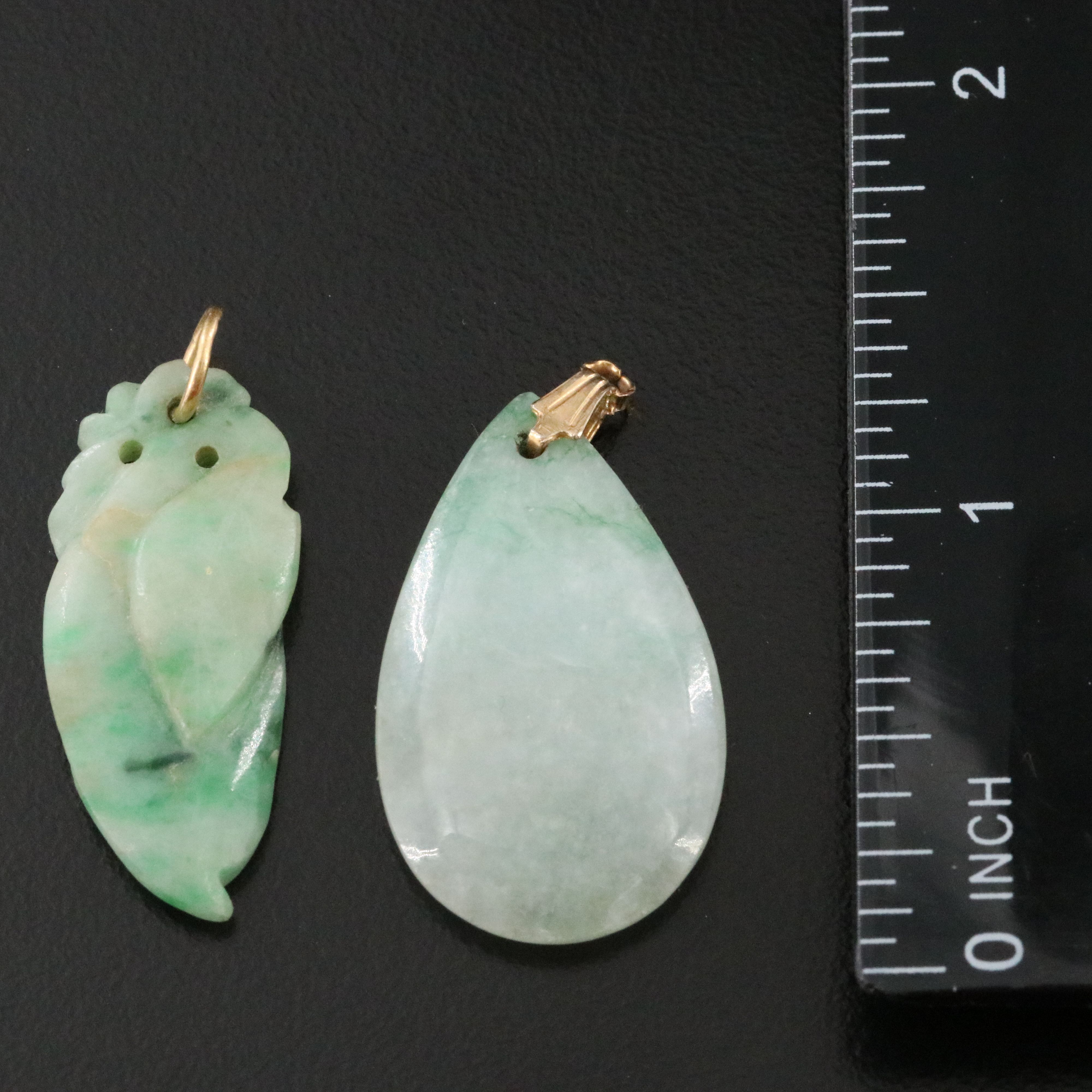 Jadeite Pendants Featuring 18K