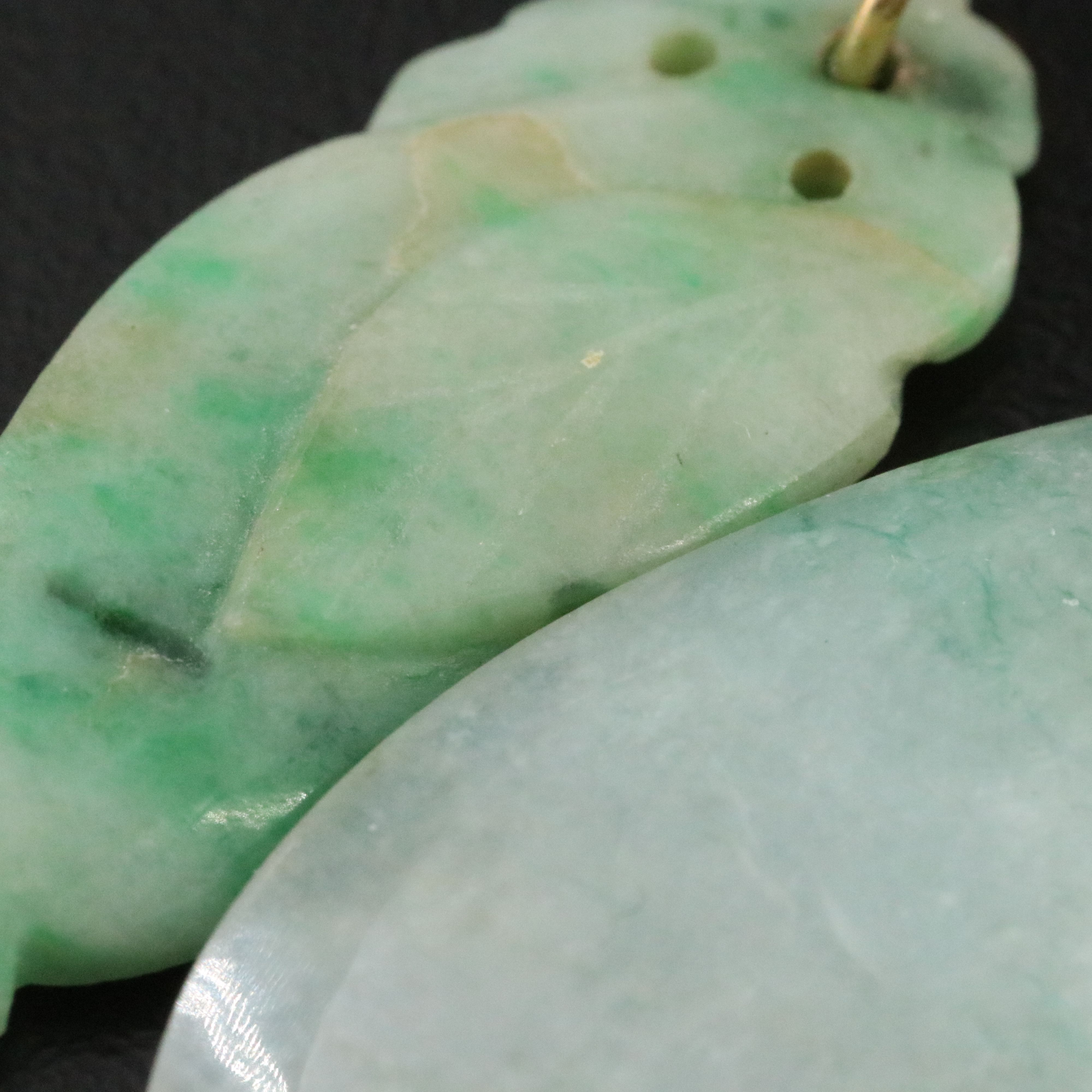 Jadeite Pendants Featuring 18K