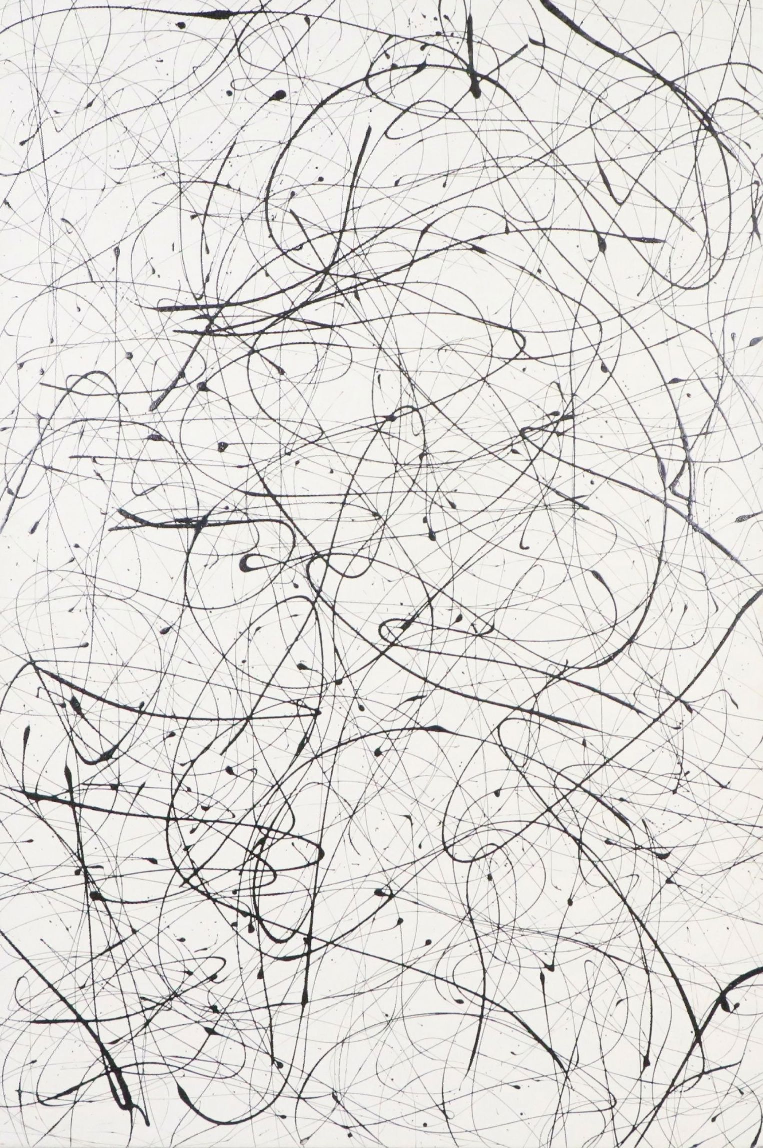 Duncan Simpson Acrylic Abstract Black and White Painting, 2009