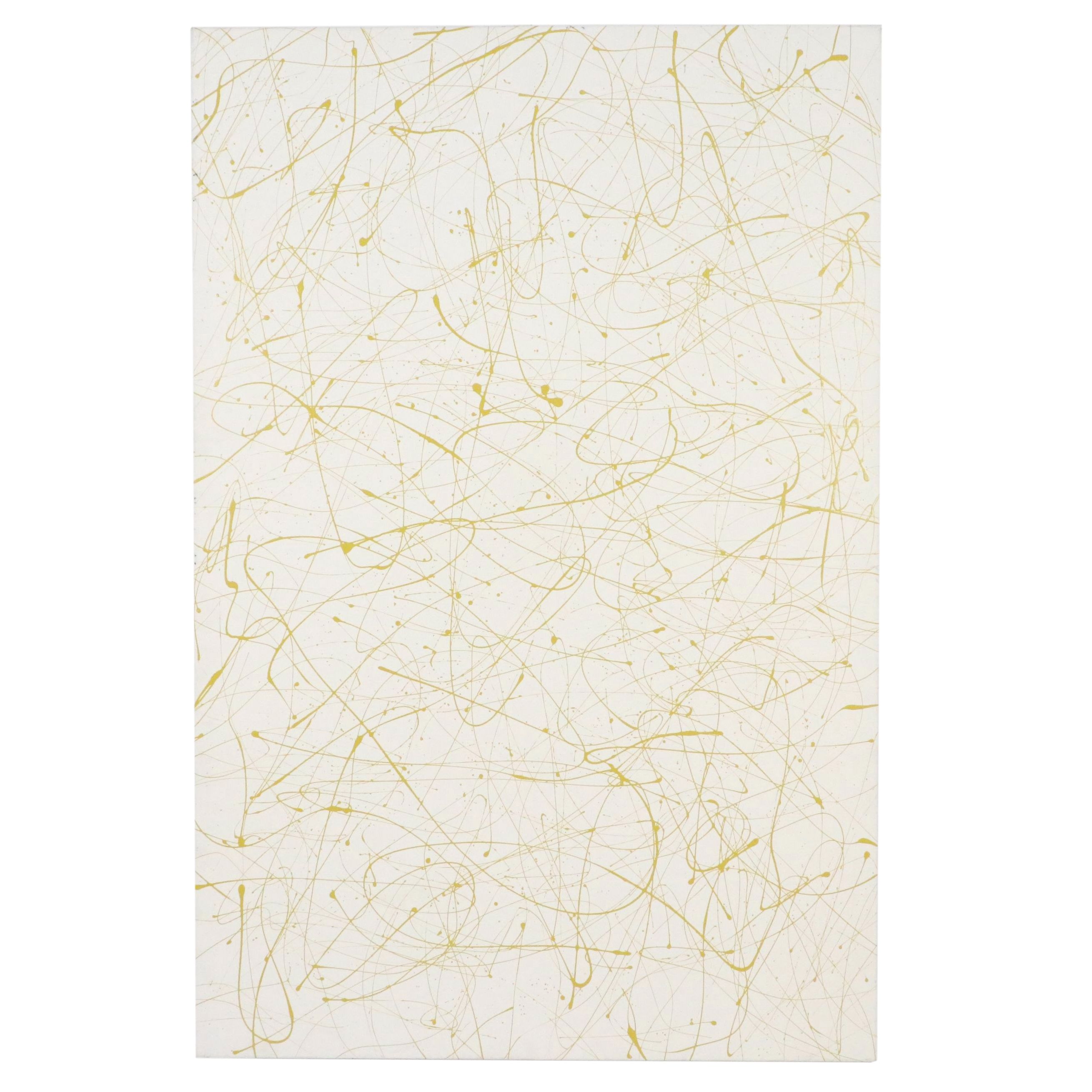 Duncan Simpson Acrylic Abstract Ochre Painting, 2007