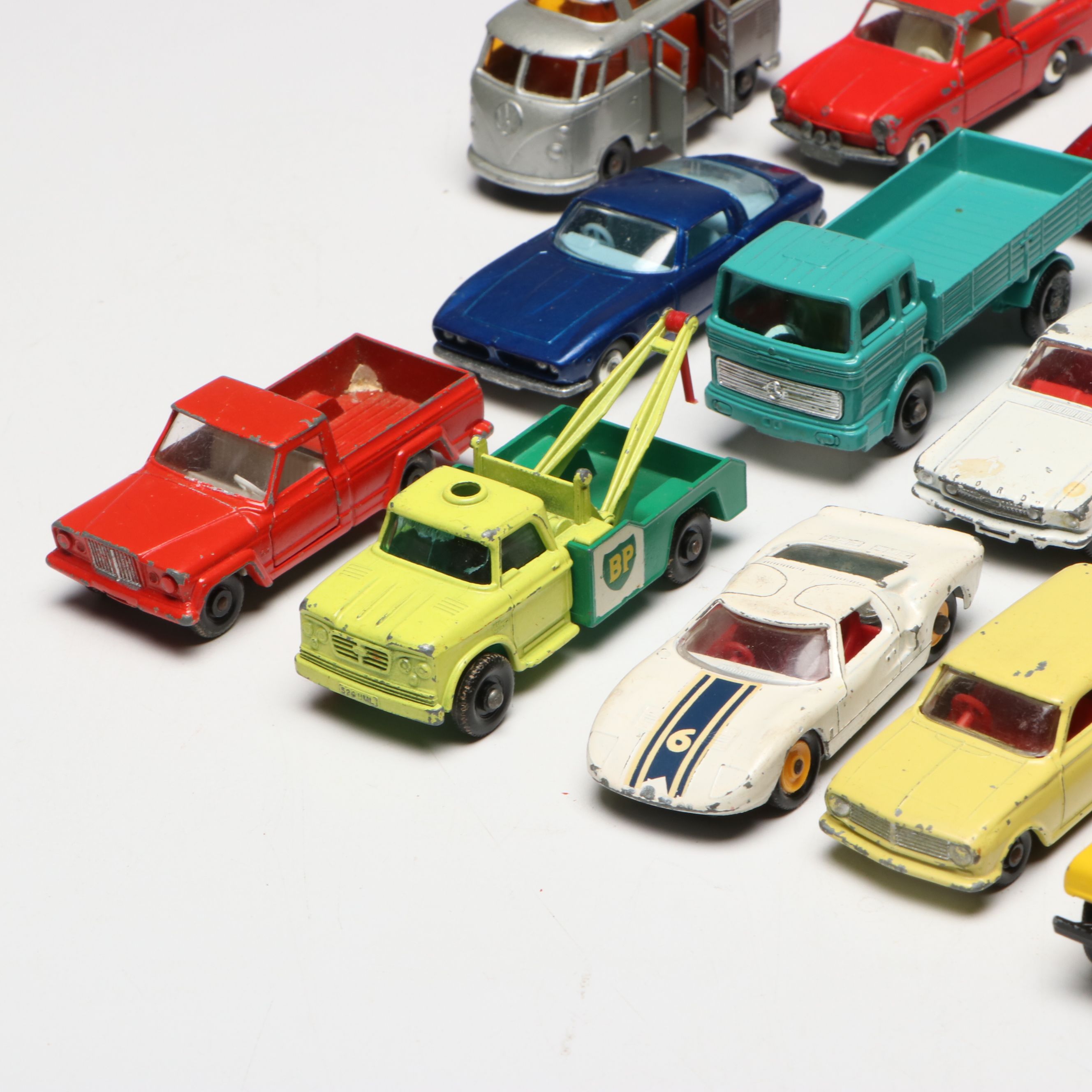 Lesney "Matchbox" Carrying Case with Fiat 1500 Model and More Diecast Vehicles