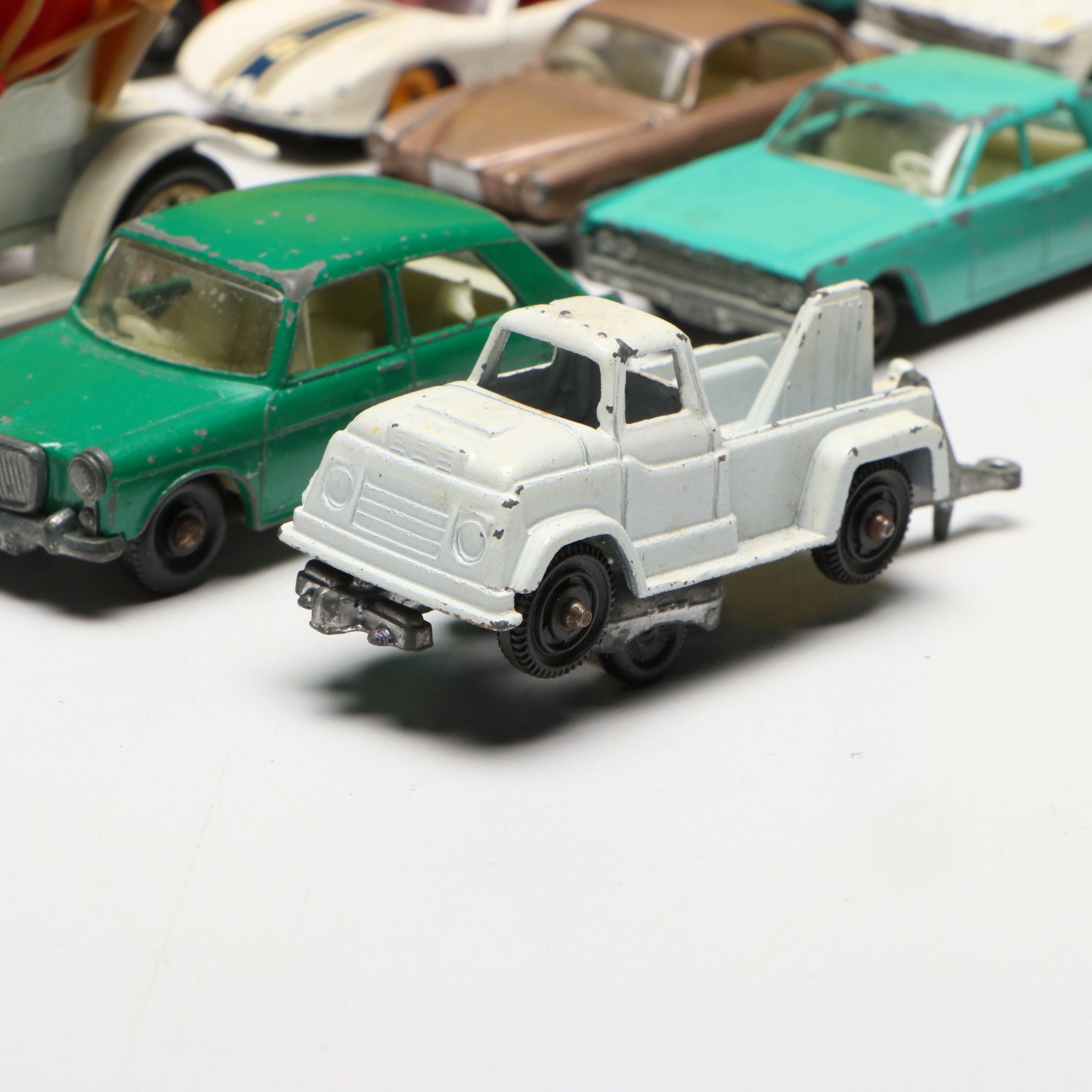 Lesney "Matchbox" Carrying Case with Fiat 1500 Model and More Diecast Vehicles