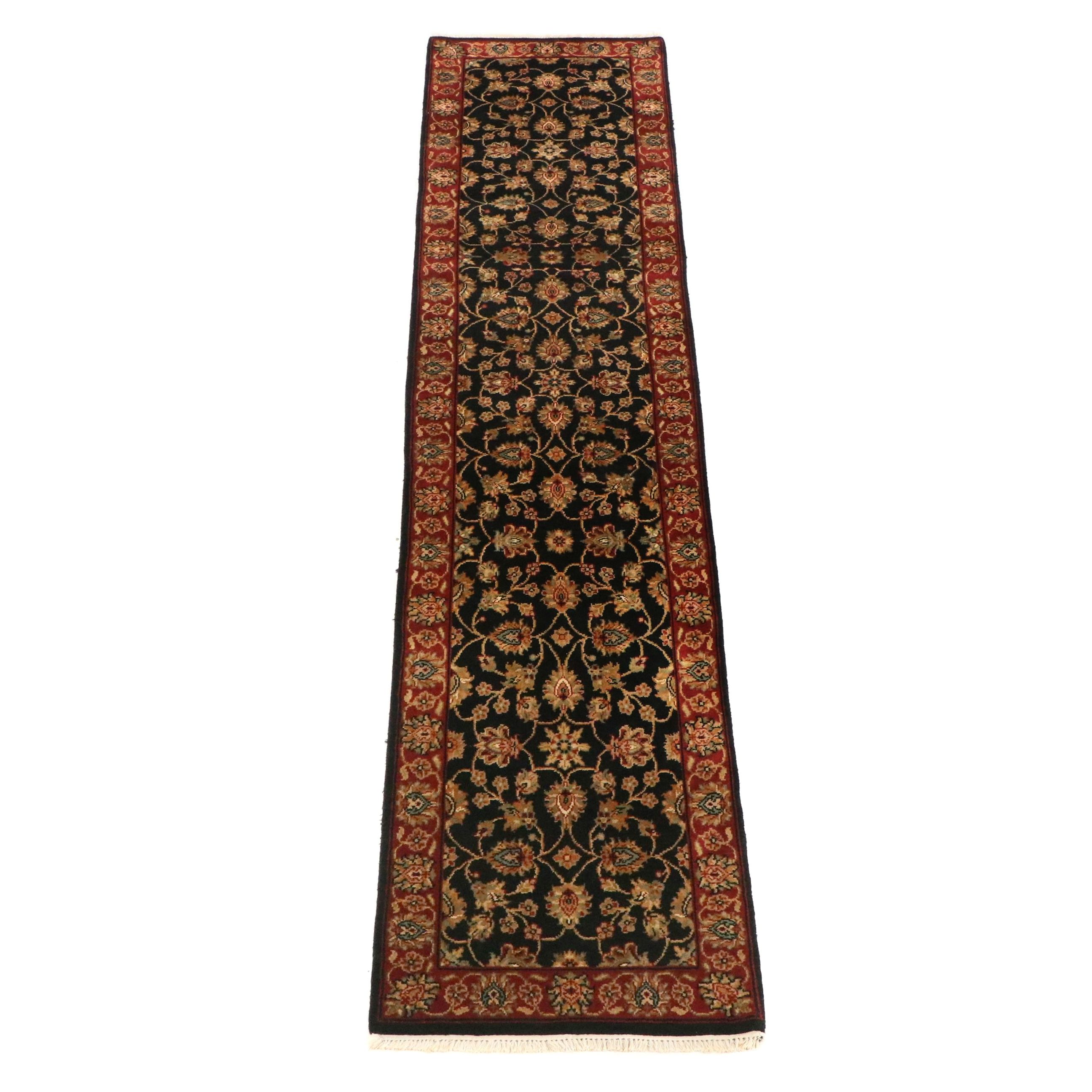 2'6 x 12' Hand-Knotted Indian Agra Carpet Runner