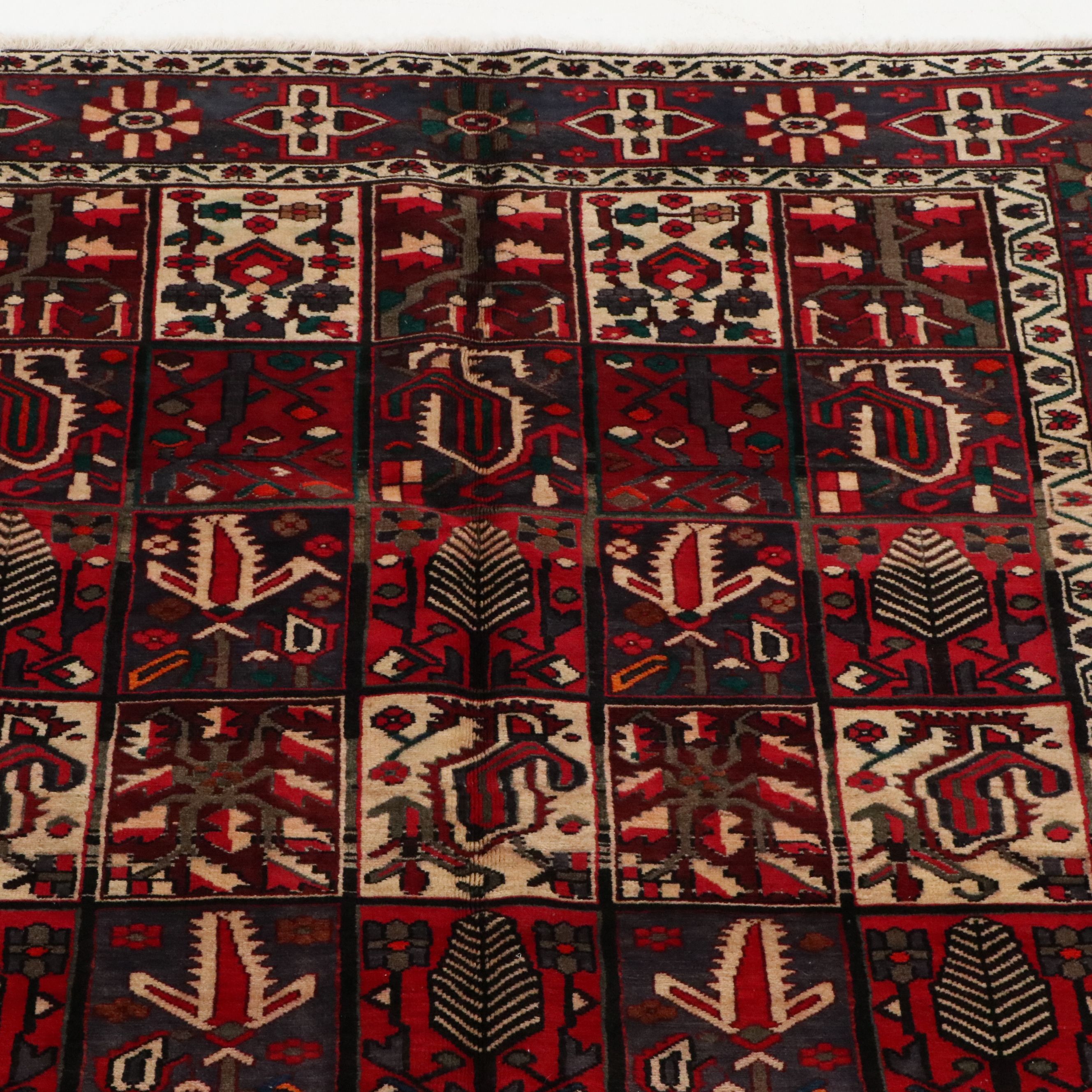 6'7 x 9'2 Hand-Knotted Persian Bakhtiari Area Rug