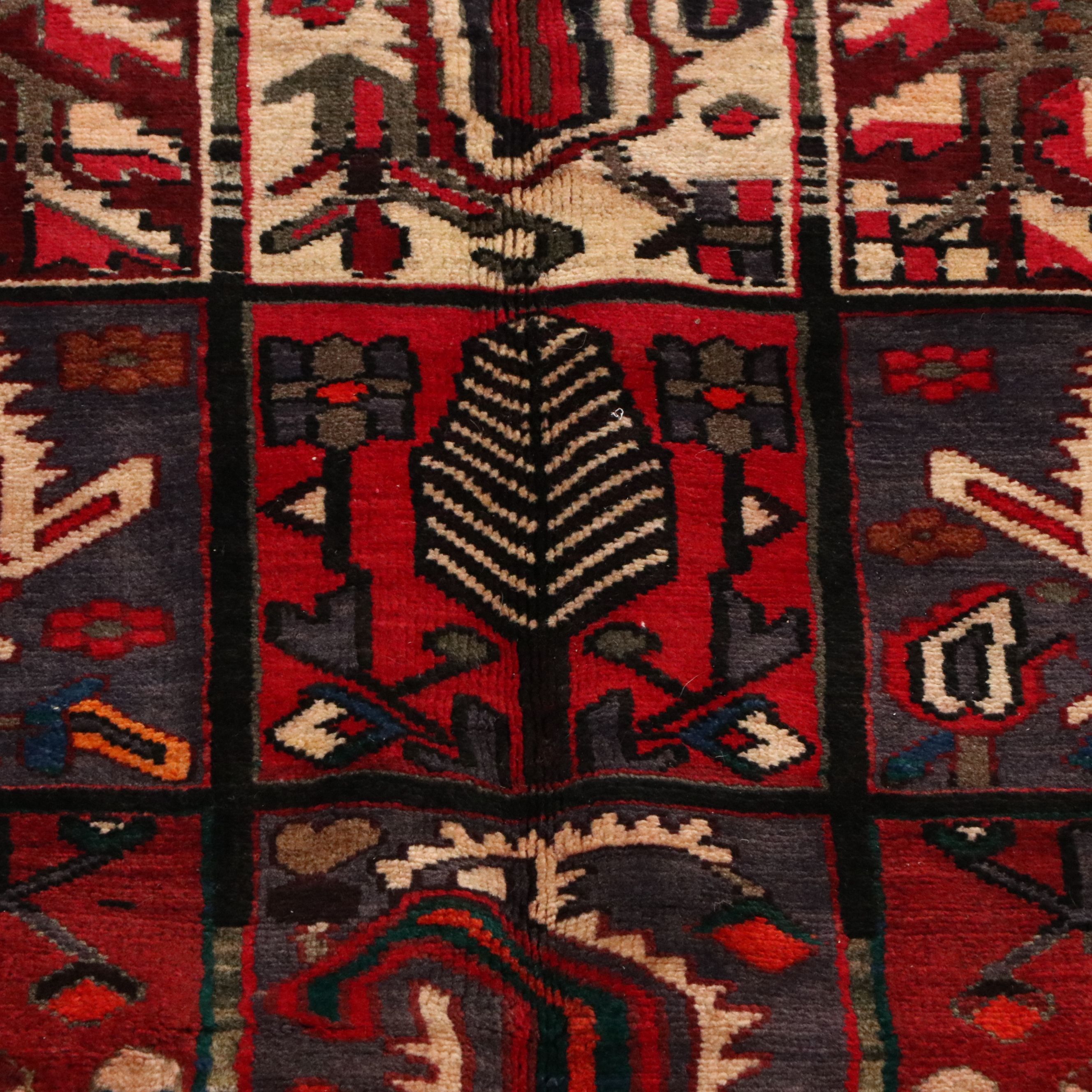 6'7 x 9'2 Hand-Knotted Persian Bakhtiari Area Rug