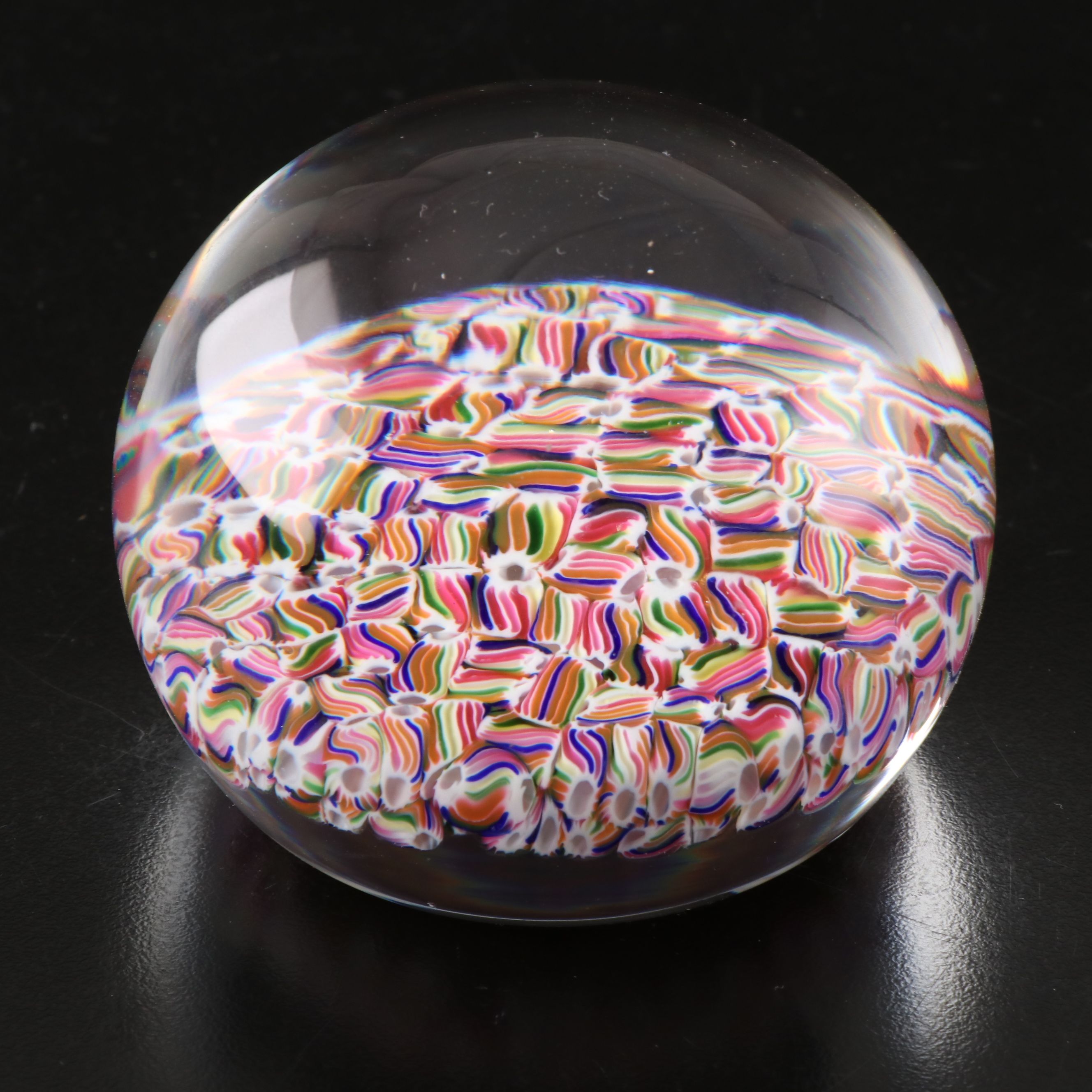 Baccarat Candy Cane Crystal Paperweight