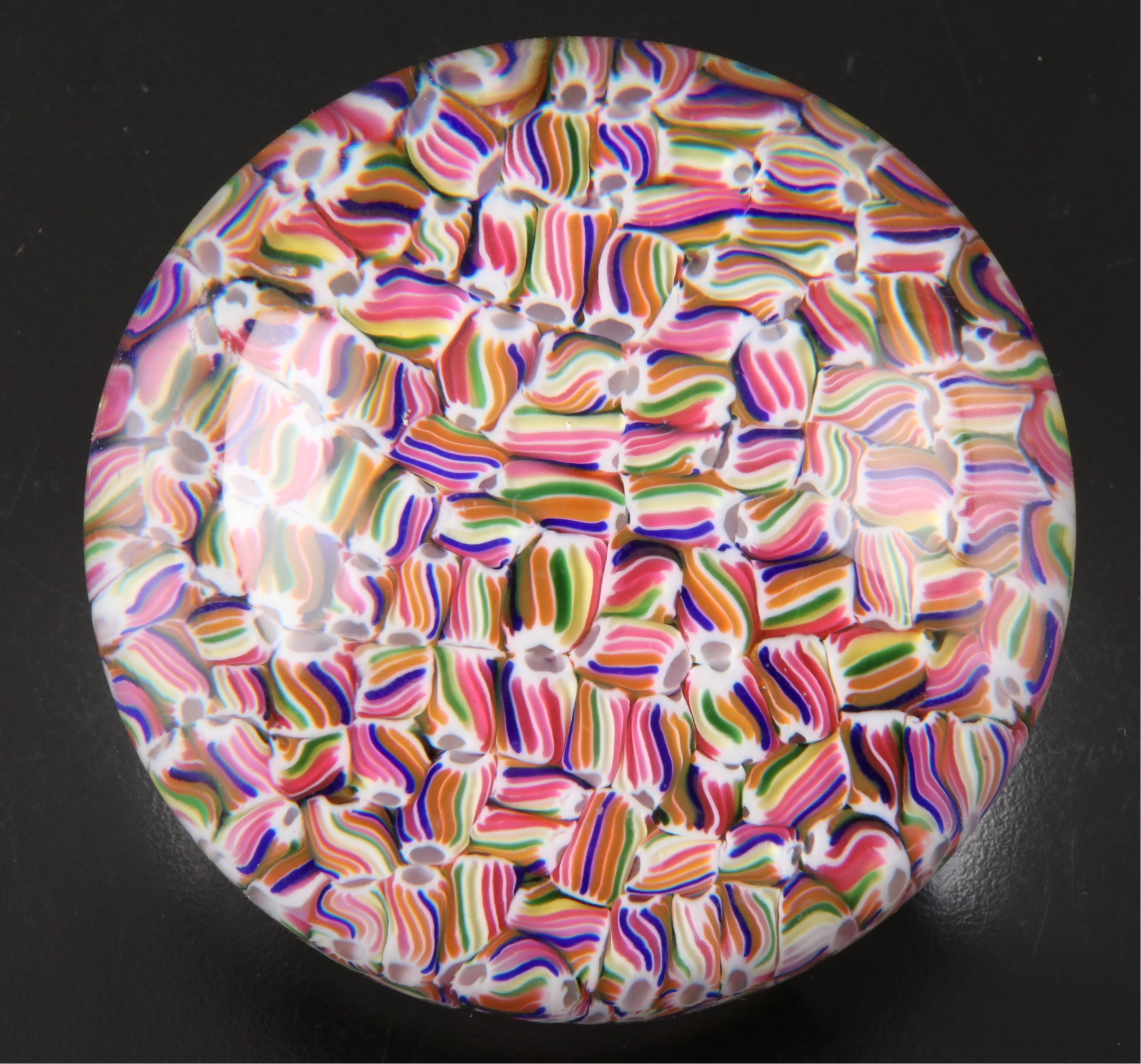 Baccarat Candy Cane Crystal Paperweight