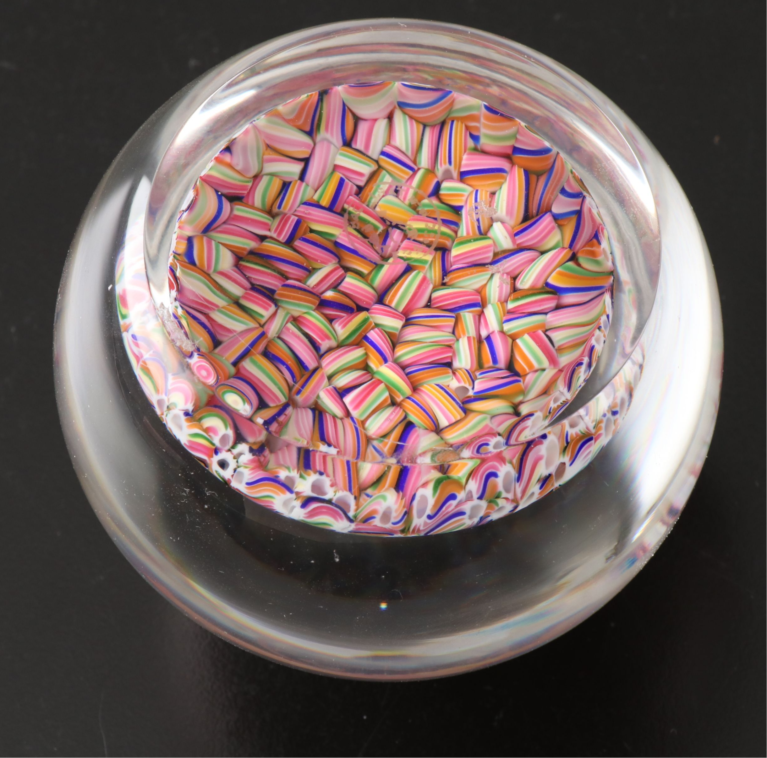 Baccarat Candy Cane Crystal Paperweight