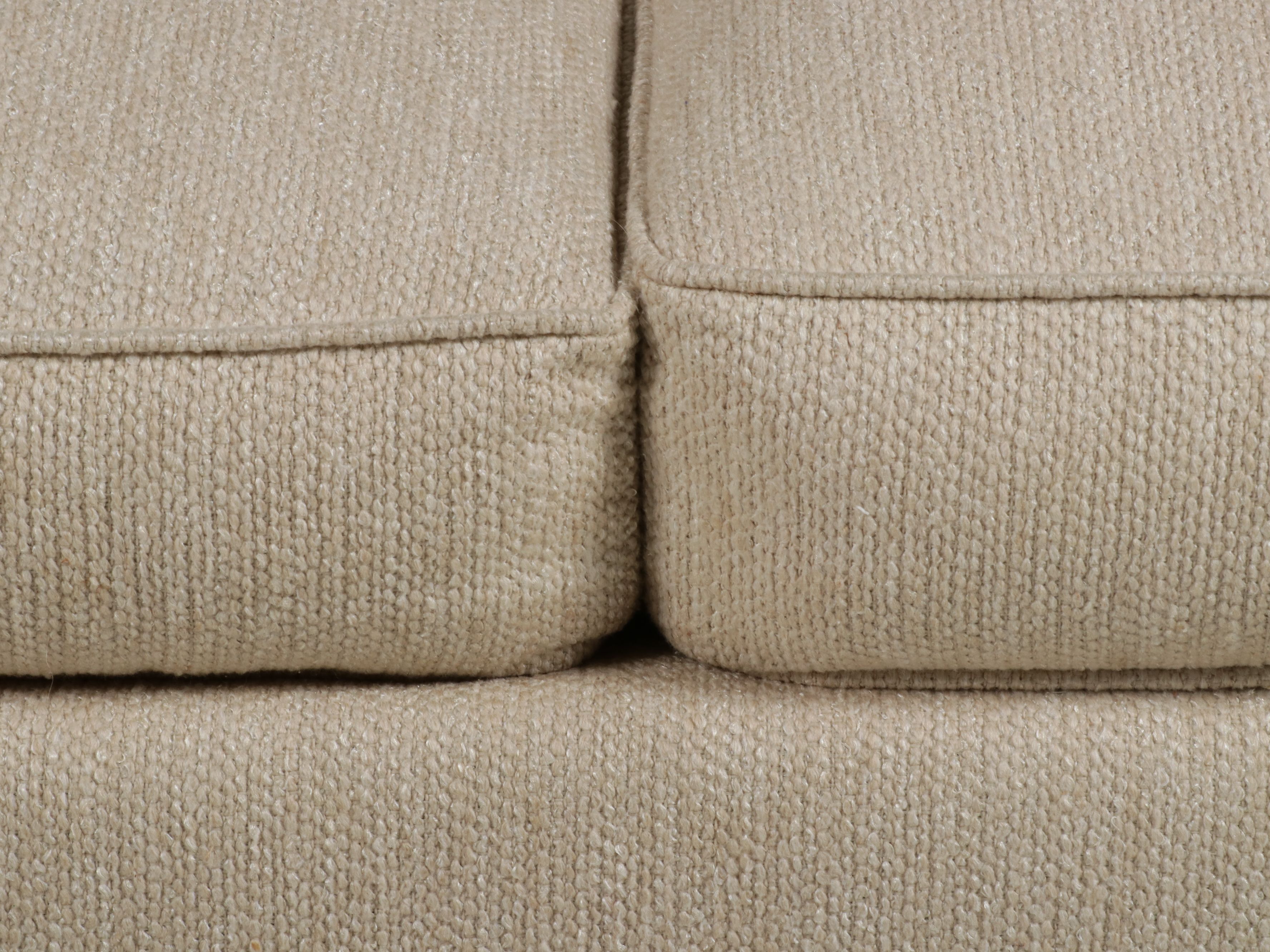 Bauhaus Furniture Group Transitional Beige Upholstered Loveseat, 21st Century