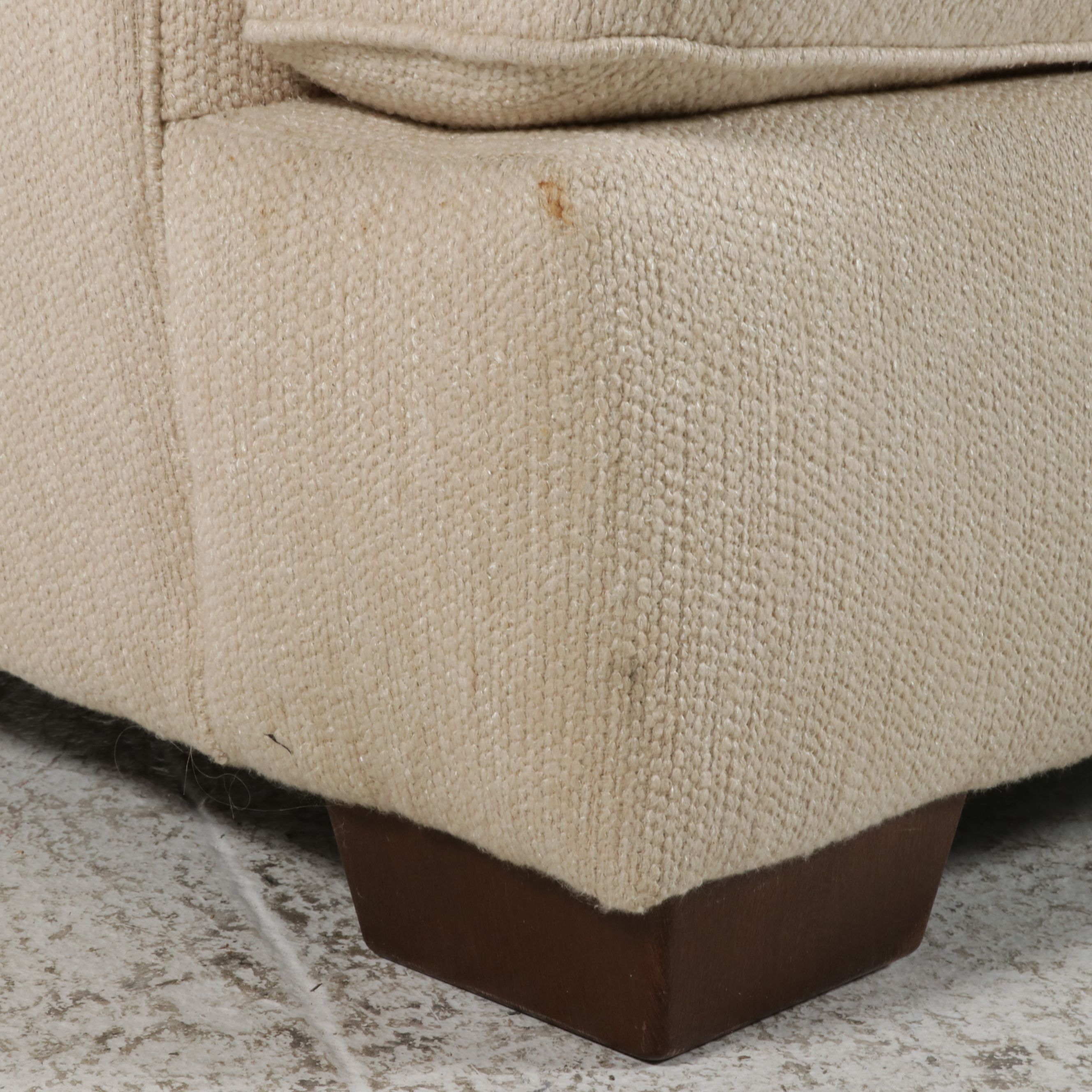 Bauhaus Furniture Group Transitional Beige Upholstered Loveseat, 21st Century