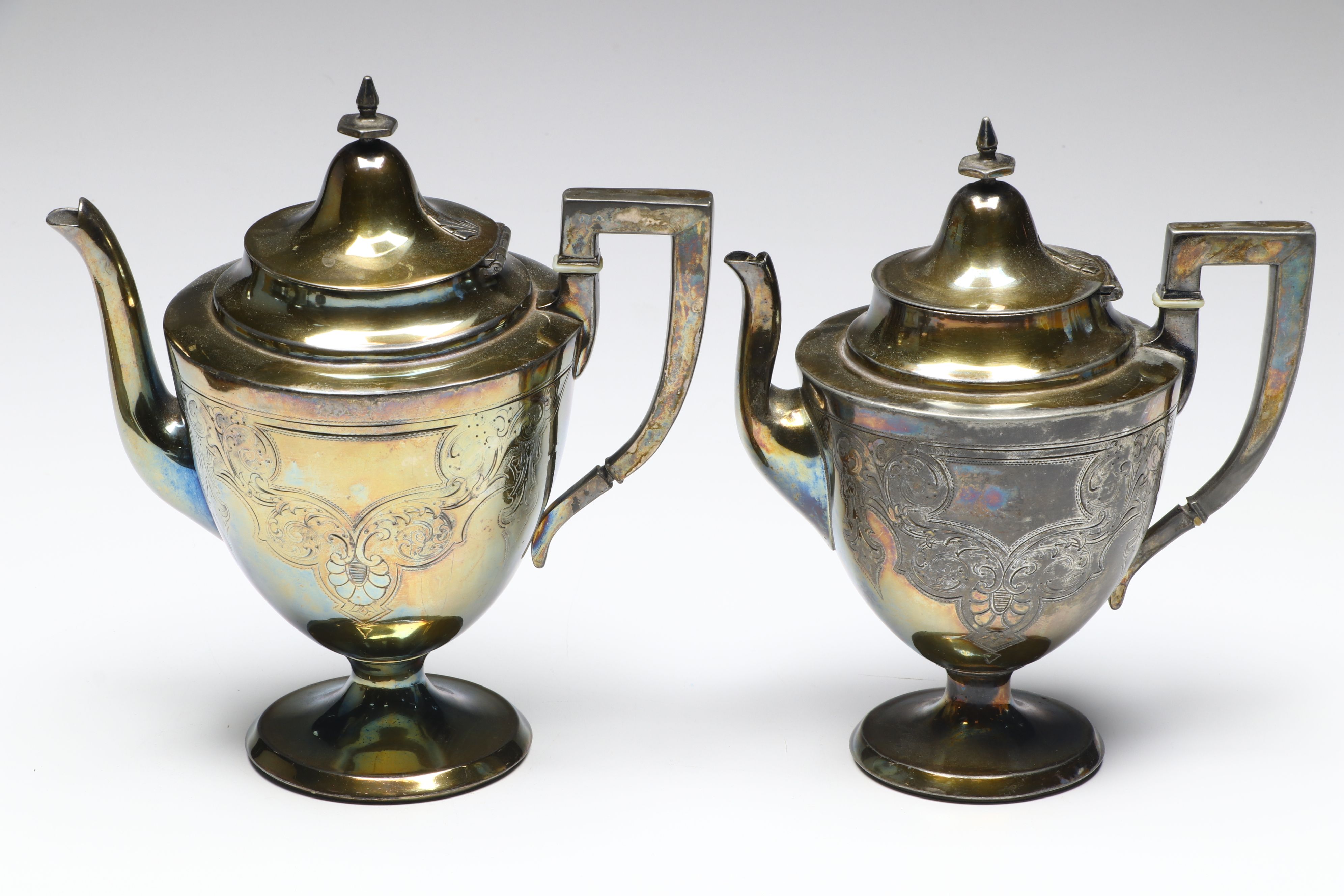 Wilcox Art Deco Style Tea Service with More Silver Plate Tableware