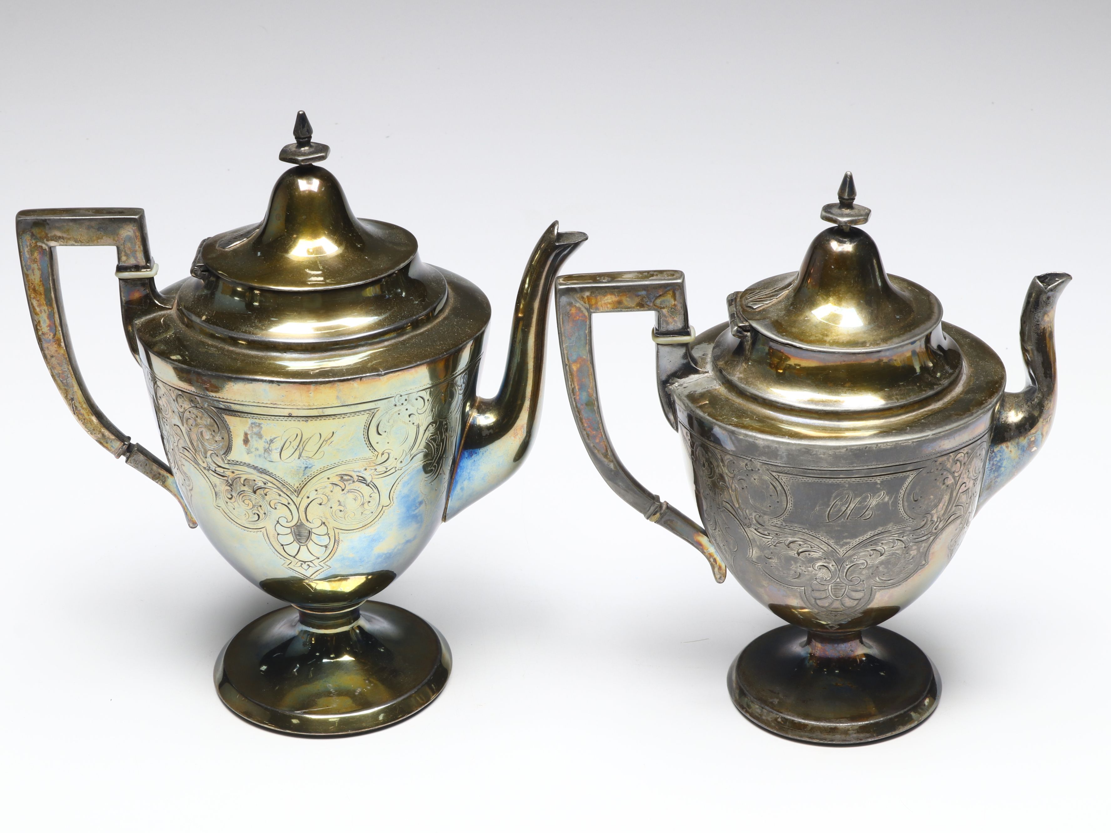 Wilcox Art Deco Style Tea Service with More Silver Plate Tableware