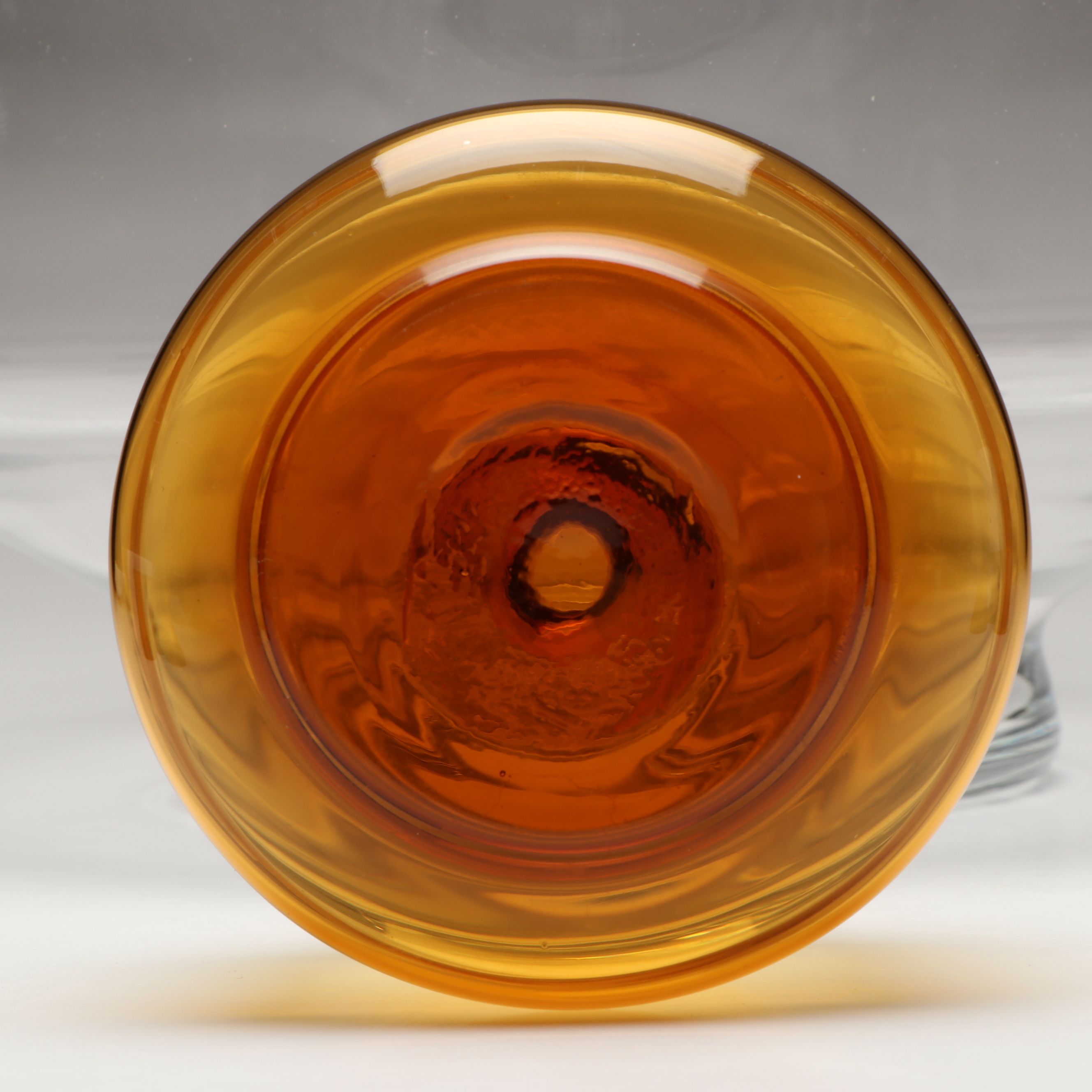 Viski Footed Glass Punch Bowl with Amber Carafe and Cordial Glasses