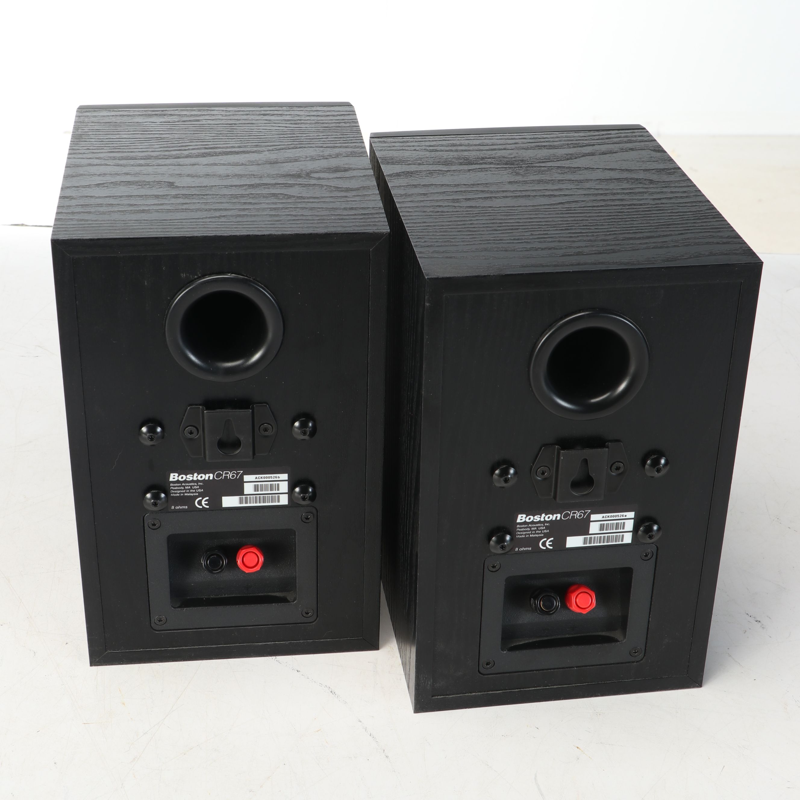 Boston Acoustics Ebonized Wood Bookshelf Speakers with More