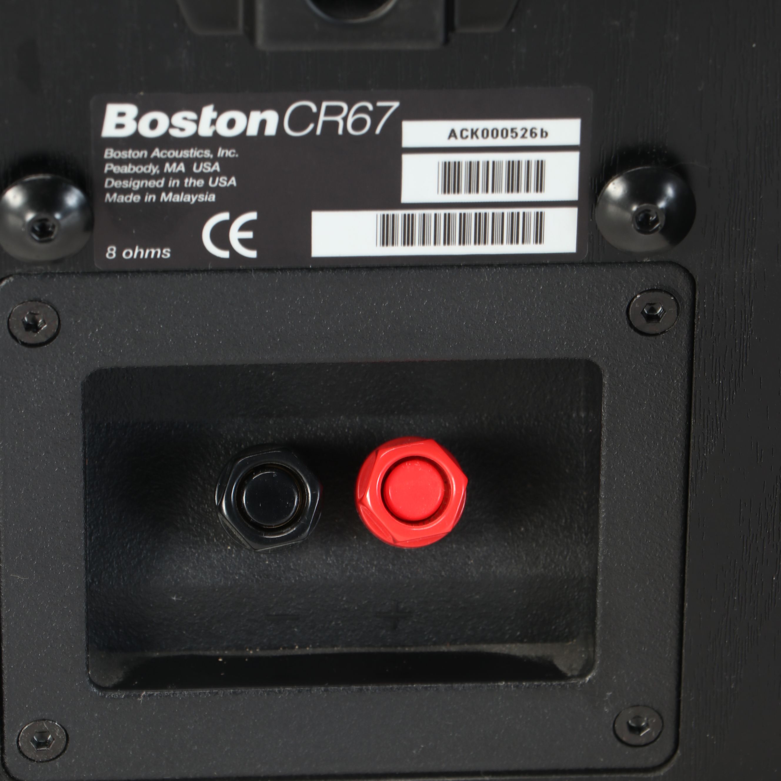 Boston Acoustics Ebonized Wood Bookshelf Speakers with More