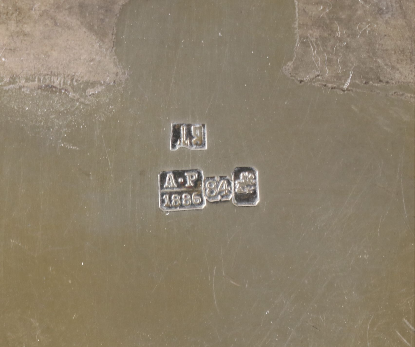 Russian 800 Silver Salt Cellar Throne with Enamel Accents, 1886